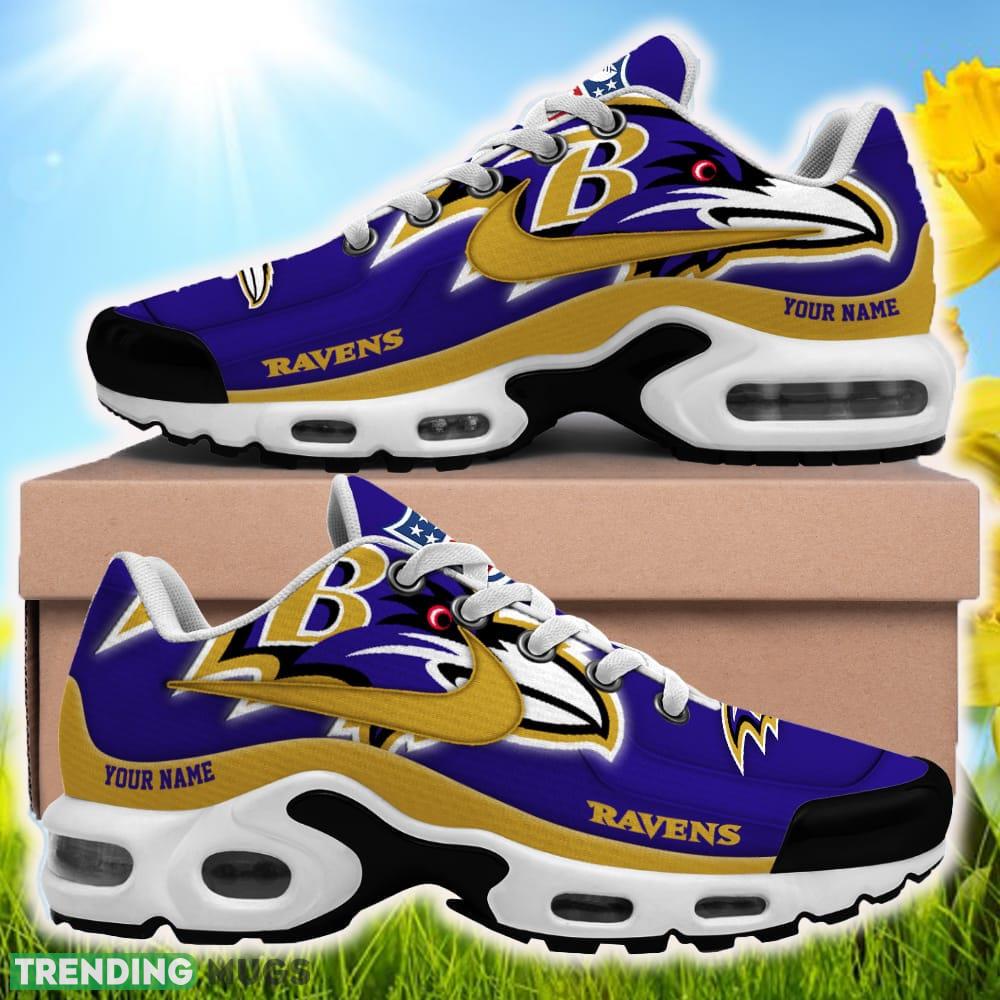 Custom Name Baltimore Ravens NFL Teams Air Cushion Sports Shoes Vibrant New Sneakers For Men Women Gift Shoes & Sneaker Custom Name Baltimore Ravens NFL Teams Air Cushion Sports Shoes Vibrant New Sneakers For Men Women Gift Shoes & Sneaker