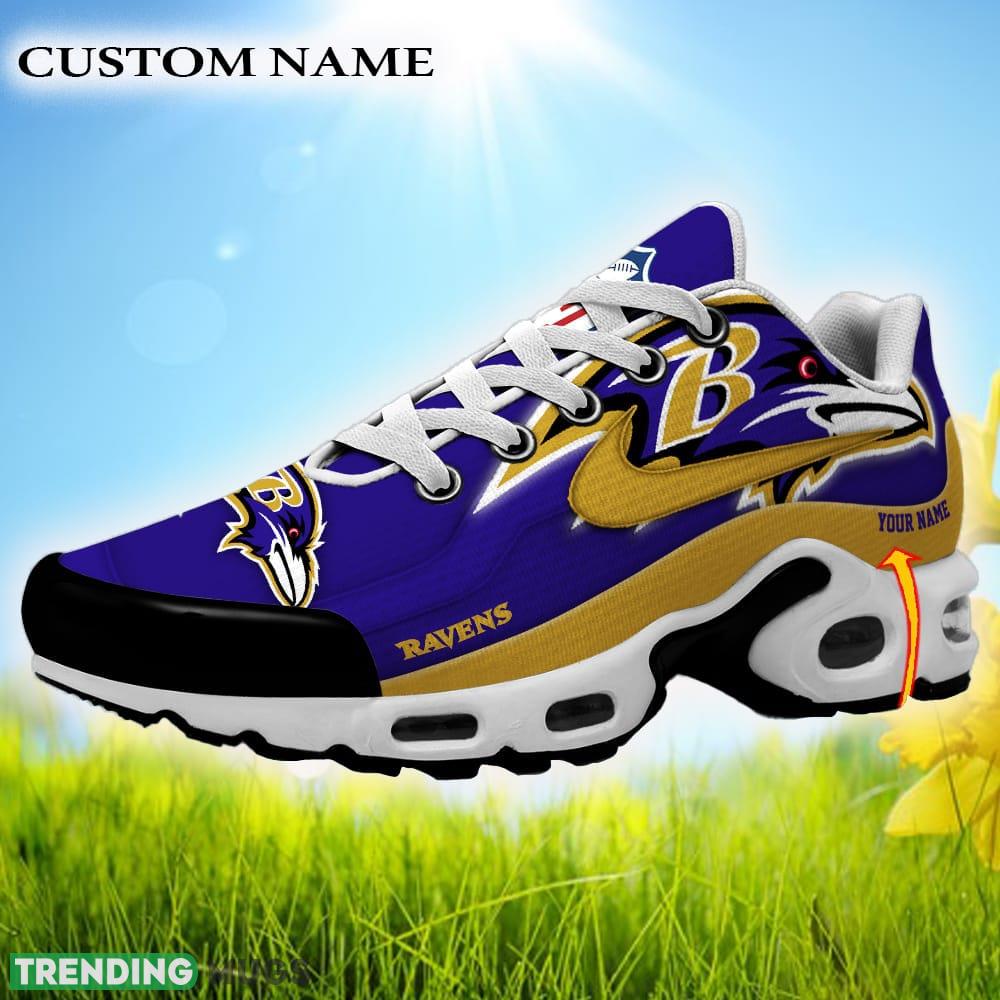 Custom Name Baltimore Ravens NFL Teams Air Cushion Sports Shoes Vibrant New Sneakers For Men Women Gift - Baltimore Ravens NFL Teams Personalized Air Cushion Shoes_1 Custom Name Baltimore Ravens NFL Teams Air Cushion Sports Shoes Vibrant New Sneakers For Men Women Gift - Baltimore Ravens NFL Teams Personalized Air Cushion Shoes_1
