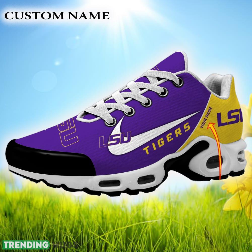 Custom Name LSU Tigers NCAA Air Cushion Sports Shoes Palm New Sneakers For Men Women Gift - LSU Tigers Personalized NCAA Air Cushion Shoes_1 Custom Name LSU Tigers NCAA Air Cushion Sports Shoes Palm New Sneakers For Men Women Gift - LSU Tigers Personalized NCAA Air Cushion Shoes_1