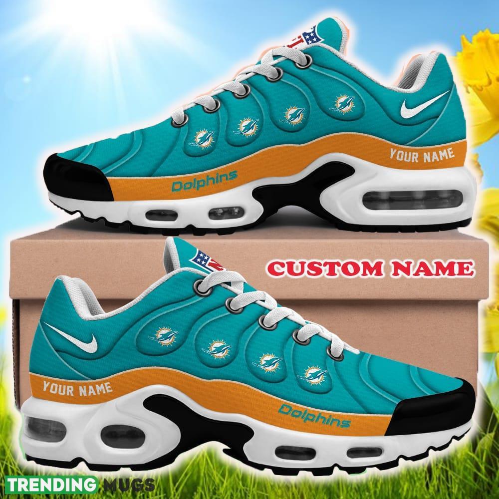 Custom Name Miami Dolphins NFL Air Cushion Sports Shoes Luau New Sneakers For Men Women Gift Running Shoes Custom Name Miami Dolphins NFL Air Cushion Sports Shoes Luau New Sneakers For Men Women Gift Running Shoes