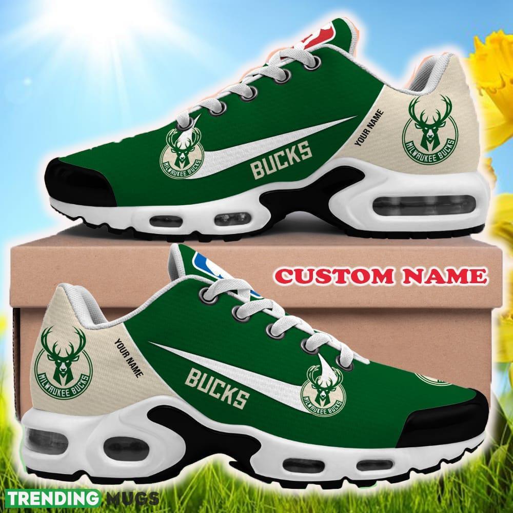 Custom Name Milwaukee Bucks NBA Air Cushion Sports Shoes Gift New Sneakers For Men Women Gift Running Shoes Custom Name Milwaukee Bucks NBA Air Cushion Sports Shoes Gift New Sneakers For Men Women Gift Running Shoes