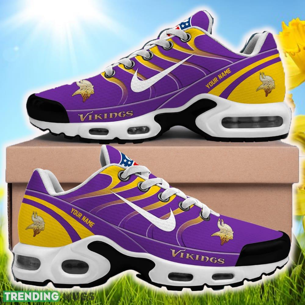 Custom Name Minnesota Vikings NFL Teams Custom Name Air Cushion Sports Shoes Tropic New Sneakers For Men Women Gift Running Shoes Custom Name Minnesota Vikings NFL Teams Custom Name Air Cushion Sports Shoes Tropic New Sneakers For Men Women Gift Running Shoes
