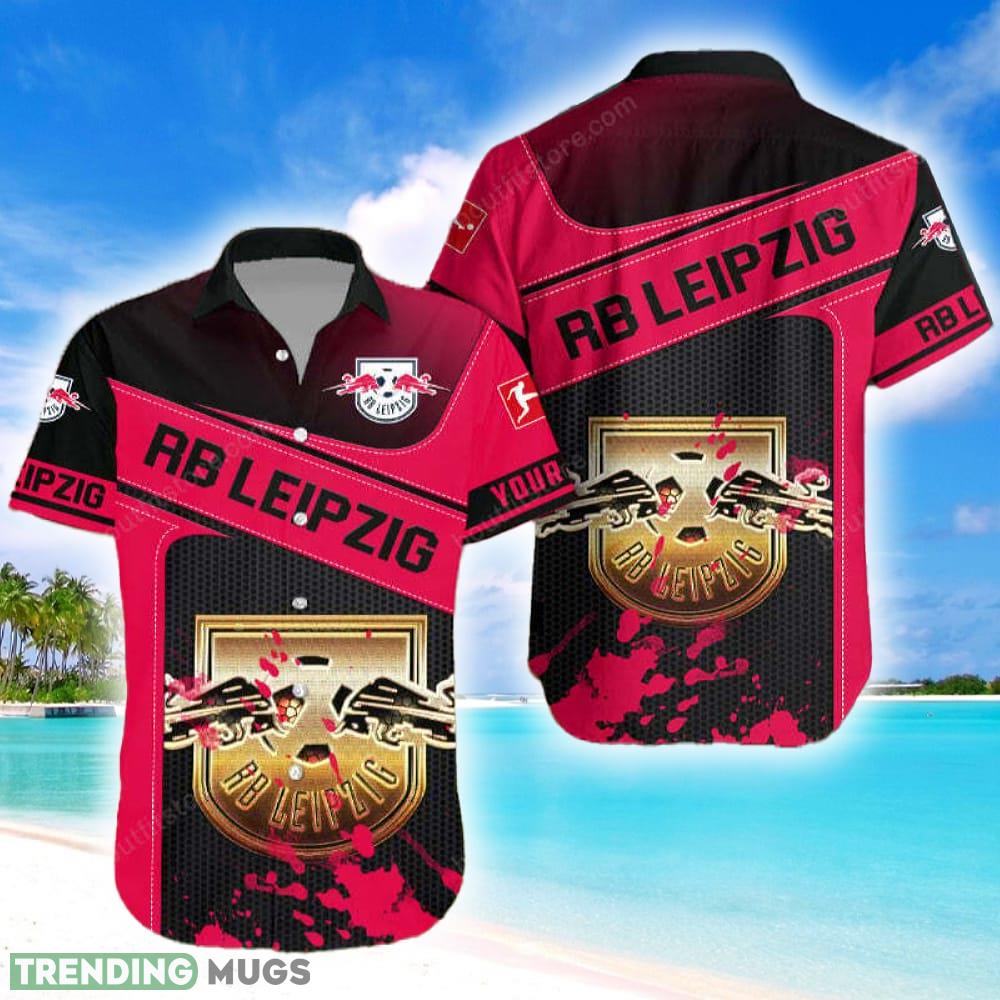 Custom Name RB Leipzig Colorful Logo AOP Hawaiian Shirt Gift For Fans - RB Leipzig Hawaiian Shirt Summer_1 Custom Name RB Leipzig Colorful Logo AOP Hawaiian Shirt Gift For Fans - RB Leipzig Hawaiian Shirt Summer_1