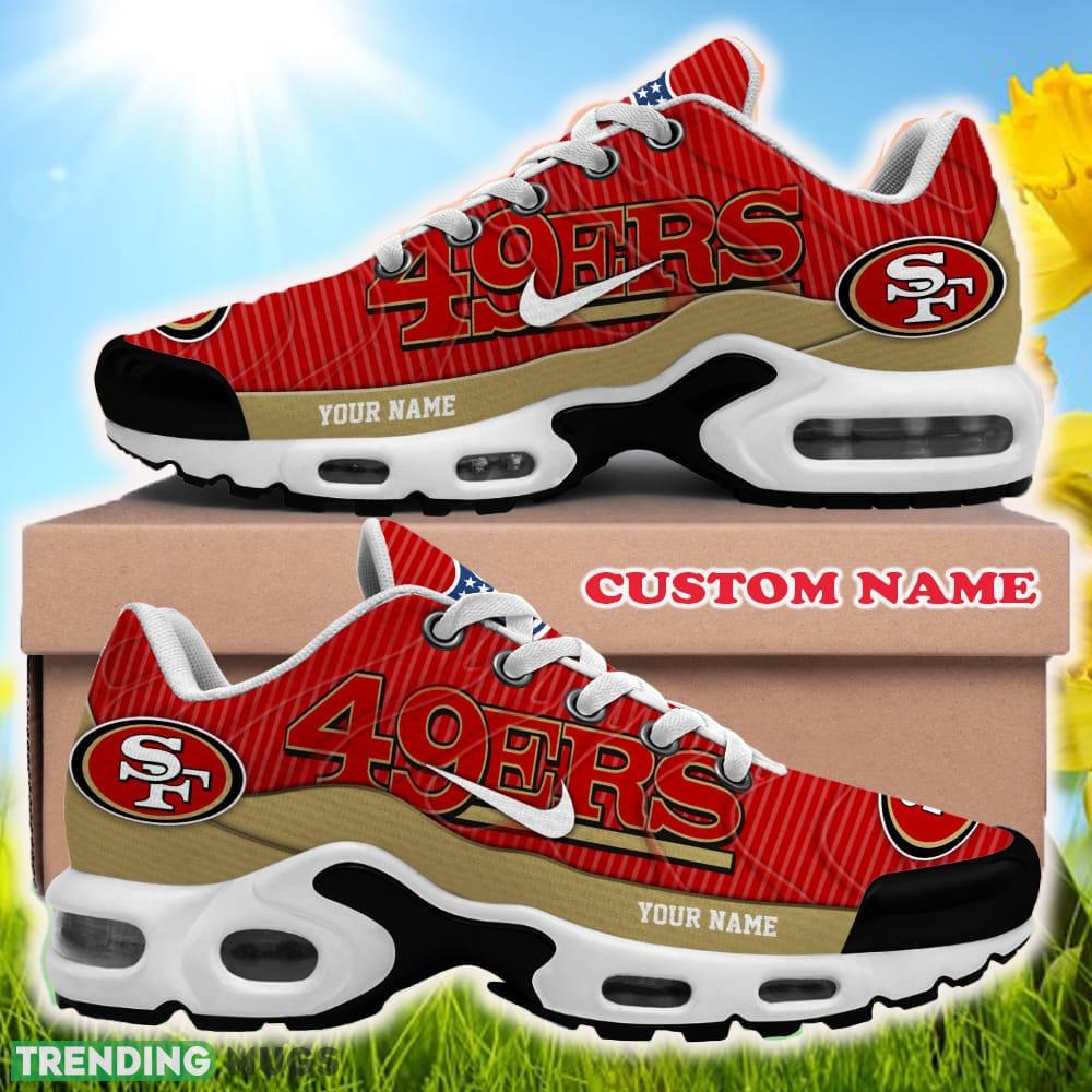 Custom Name San Francisco 49ers NFL Air Cushion Sports Shoes Seashell New Sneakers For Men Women Gift Running Shoes Custom Name San Francisco 49ers NFL Air Cushion Sports Shoes Seashell New Sneakers For Men Women Gift Running Shoes