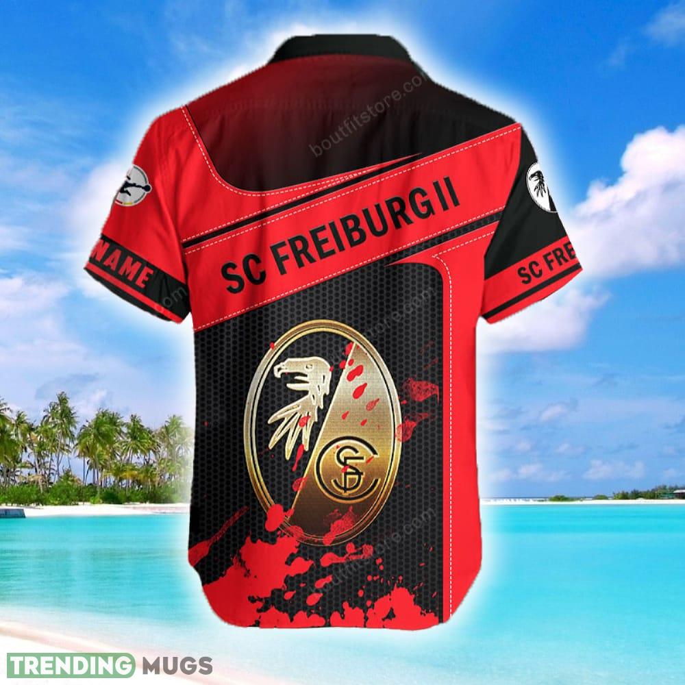Custom Name SC Freiburg II Plus Size Logo Beach Hawaiian Shirt For Summer Hawaiian Shirt Custom Name SC Freiburg II Plus Size Logo Beach Hawaiian Shirt For Summer Hawaiian Shirt