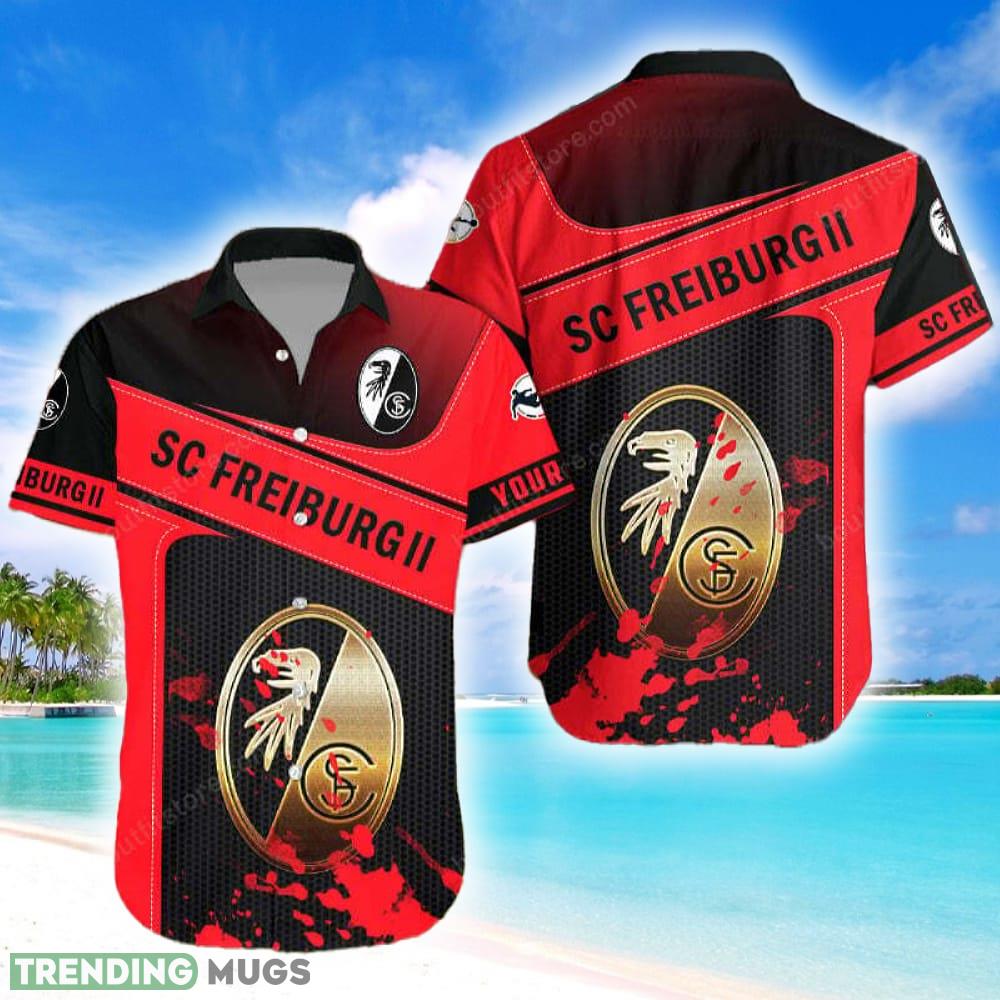 Custom Name SC Freiburg II Plus Size Logo Beach Hawaiian Shirt For Summer - SC Freiburg II Hawaiian Shirt Summer_1 Custom Name SC Freiburg II Plus Size Logo Beach Hawaiian Shirt For Summer - SC Freiburg II Hawaiian Shirt Summer_1