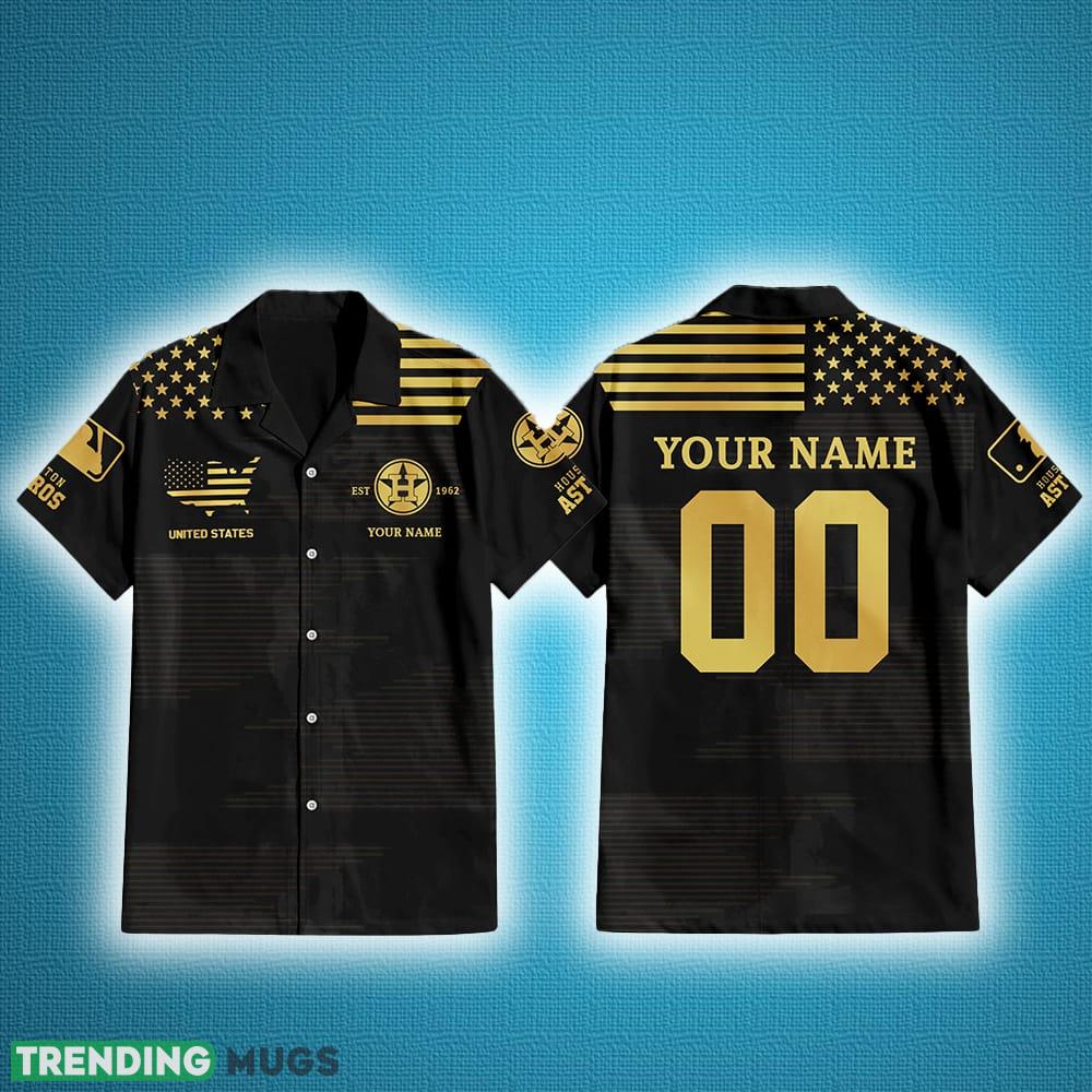 Custom Number And Name Houston Astros MLB Golden Hawaiian Shirt Gift For Men Women - Custom Number And Name Houston Astros MLB Golden Hawaiian Shirt Gift For Men Women Custom Number And Name Houston Astros MLB Golden Hawaiian Shirt Gift For Men Women - Custom Number And Name Houston Astros MLB Golden Hawaiian Shirt Gift For Men Women