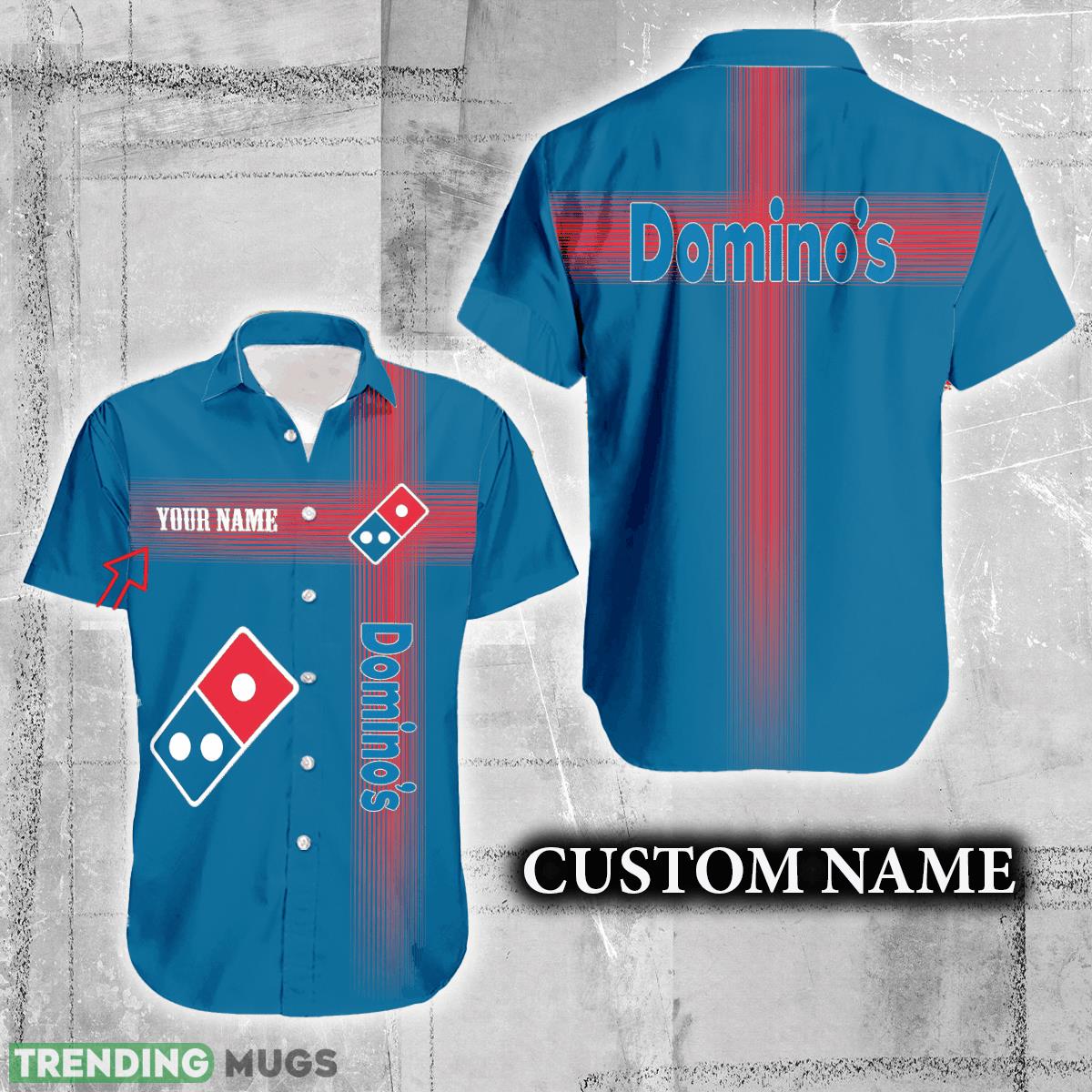 Domino's Logo Brand Hawaiian Shirt Custom Name Trending Summer Hawaiian Shirt Domino's Logo Brand Hawaiian Shirt Custom Name Trending Summer - Domino's Logo Brand Hawaiian Shirt Custom Name Trending Summer