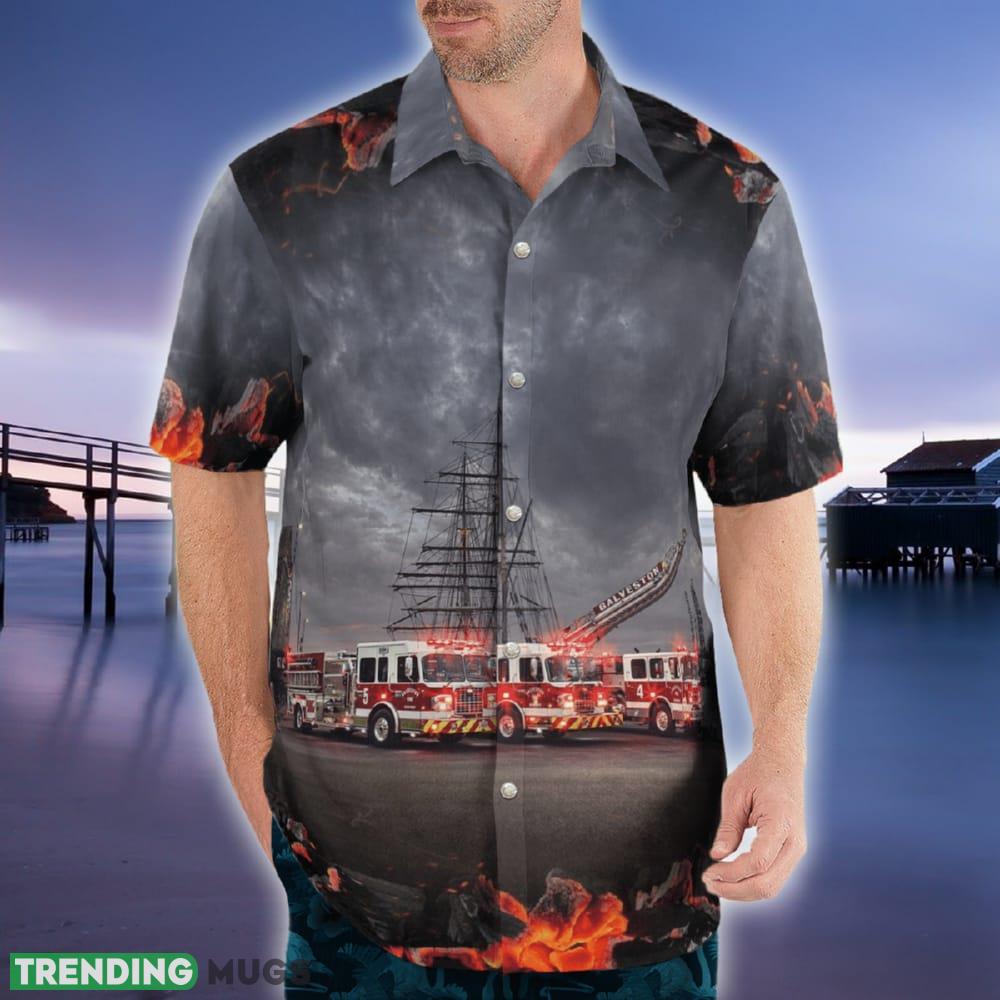 Galveston Texas Galveston Fire Department Hawaiian Shirt Hawaiian Shirt Galveston Texas Galveston Fire Department Hawaiian Shirt Hawaiian Shirt