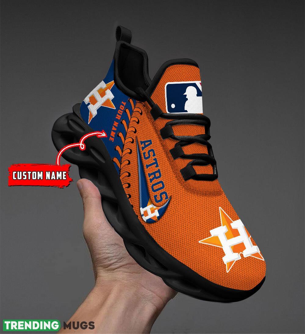 Houston Astros MLB Max Soul Shoes Custom Name Gift Running Sport Shoes For Fans Max Soul Houston Astros MLB Max Soul Shoes Custom Name Gift Running Sport Shoes For Fans Max Soul