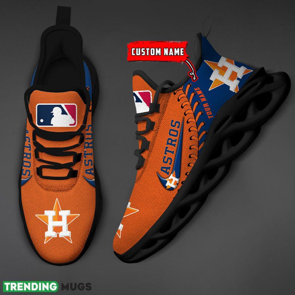 Houston Astros MLB Max Soul Shoes Custom Name Gift Running Sport Shoes For Fans Max Soul Houston Astros MLB Max Soul Shoes Custom Name Gift Running Sport Shoes For Fans Max Soul