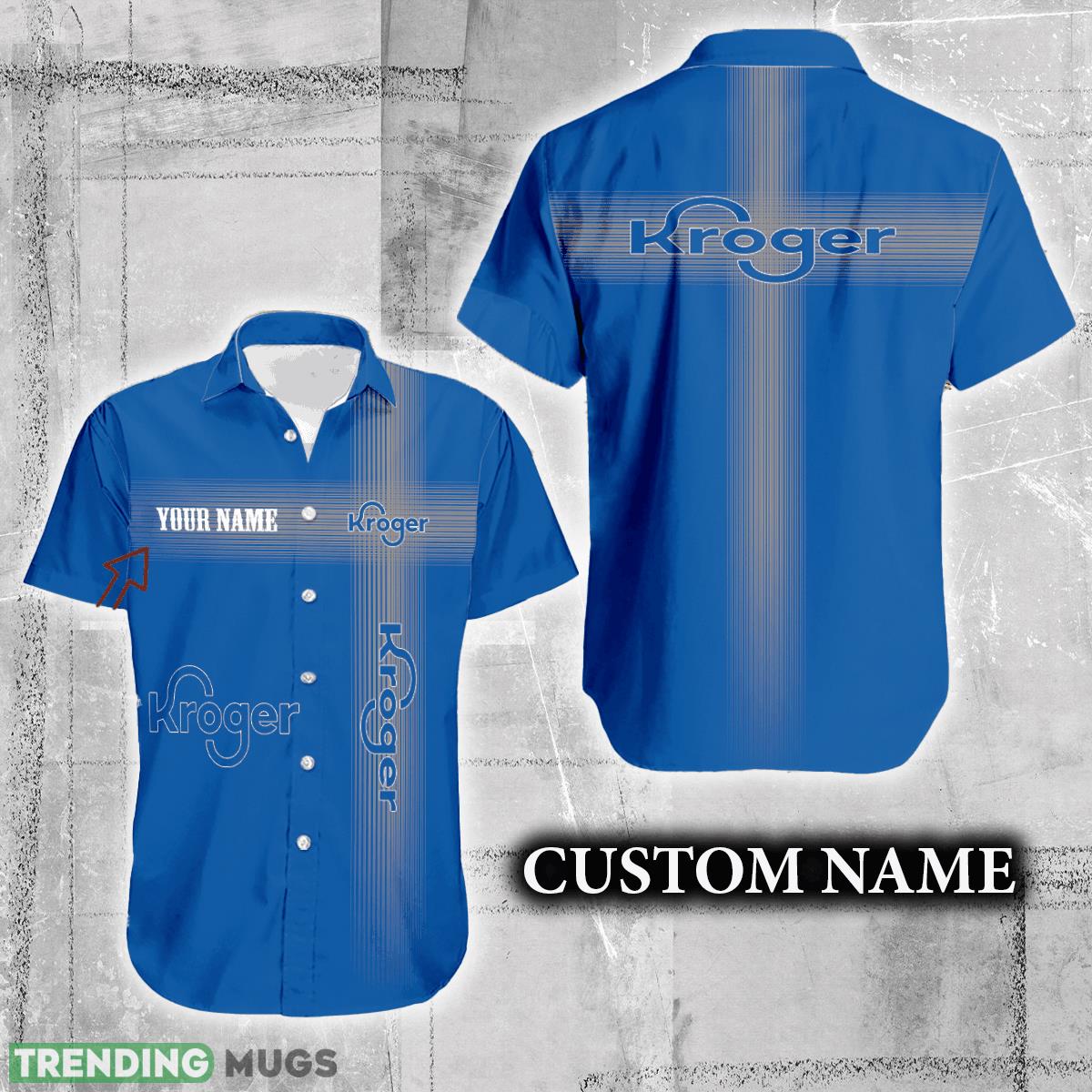 Kroger Logo Brand Hawaiian Shirt Custom Name Trending Summer - Kroger Logo Brand Hawaiian Shirt Custom Name Trending Summer