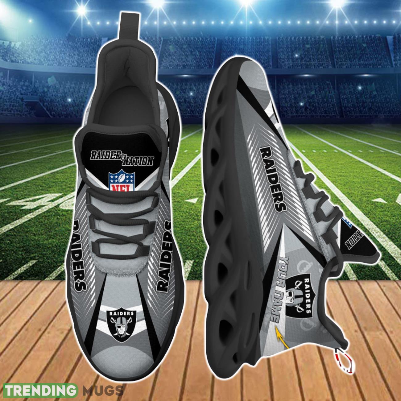 Las Vegas Raiders NFL Max Soul Shoes Custom Name Best Gift For Fans Max Soul Las Vegas Raiders NFL Max Soul Shoes Custom Name Best Gift For Fans Max Soul