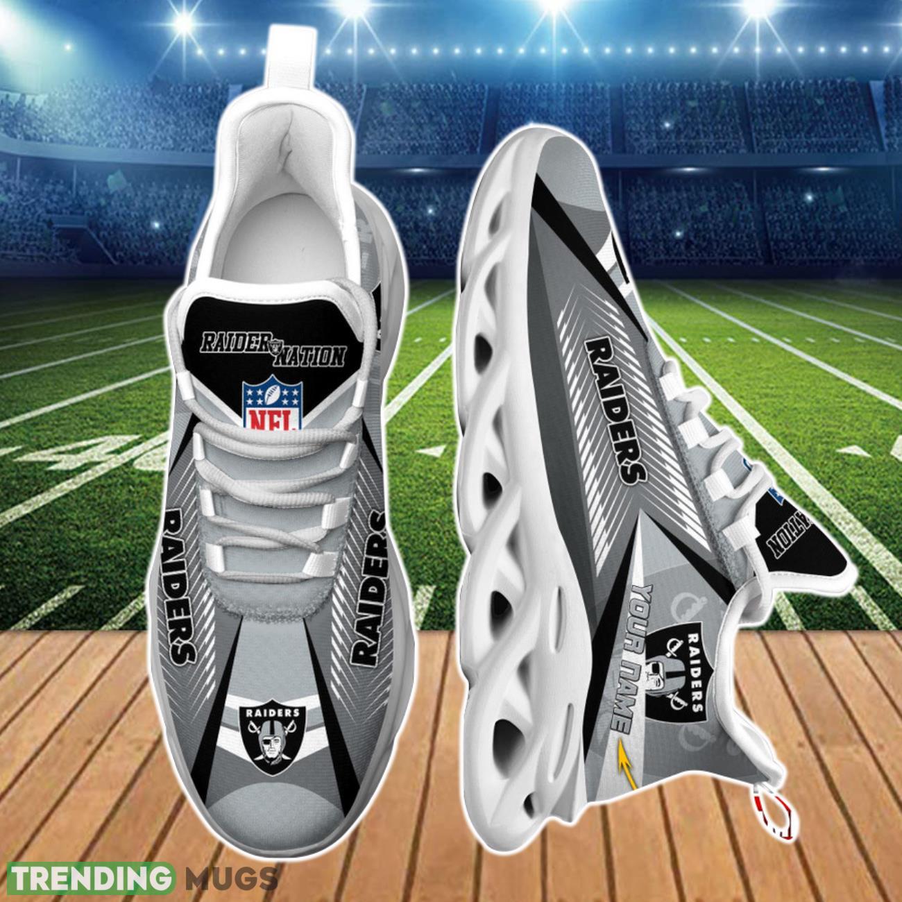 Las Vegas Raiders NFL Max Soul Shoes Custom Name Best Gift For Fans Max Soul Las Vegas Raiders NFL Max Soul Shoes Custom Name Best Gift For Fans Max Soul