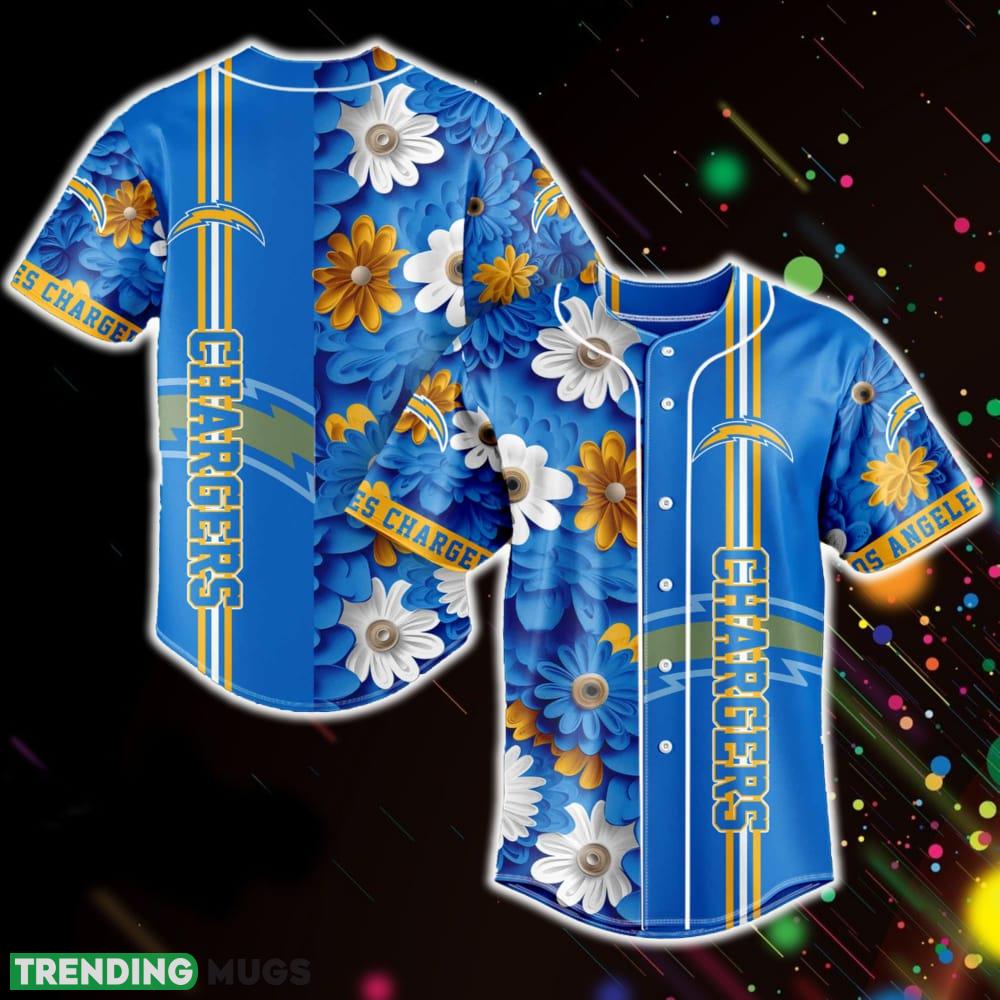 Los Angeles Chargers NFL Baseball Jersey Shirt Flowers Pattern Gift For Men Women Fans - Los Angeles Chargers NFL Baseball Jersey Shirt Flowers Pattern Gift For Men Women Fans Los Angeles Chargers NFL Baseball Jersey Shirt Flowers Pattern Gift For Men Women Fans - Los Angeles Chargers NFL Baseball Jersey Shirt Flowers Pattern Gift For Men Women Fans