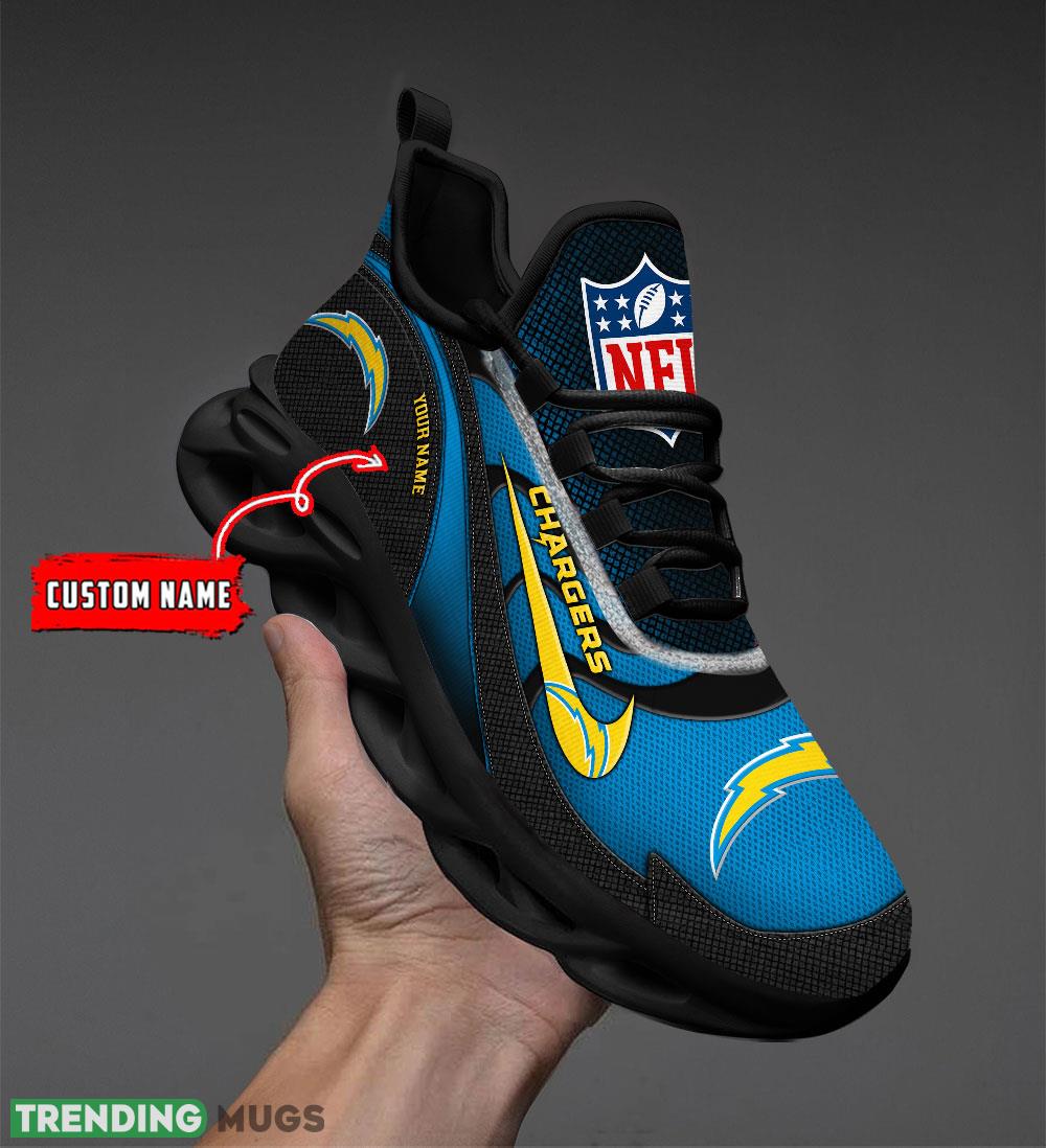 Los Angeles Chargers NFL Swoosh 2024 Personalized Max Soul Shoes For Men Women Running Sneaker Max Soul Los Angeles Chargers NFL Swoosh 2024 Personalized Max Soul Shoes For Men Women Running Sneaker Max Soul