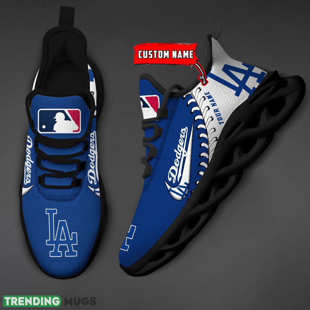 Los Angeles Dodgers MLB Max Soul Shoes Custom Name Gift Running Sport Shoes For Fans Max Soul Los Angeles Dodgers MLB Max Soul Shoes Custom Name Gift Running Sport Shoes For Fans Max Soul