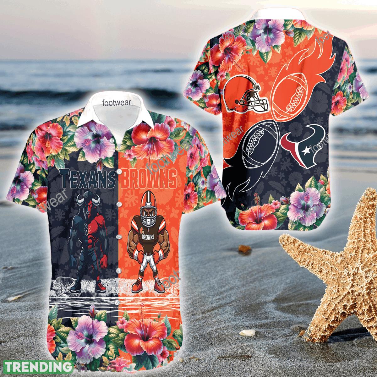 Mascot Houston Texans VS Cleveland Browns 3D Hawaiian Shirt Hibiscus For Men Women - Mascot Houston Texans VS Cleveland Browns 3D Hawaiian Shirt Hibiscus For Men Women Mascot Houston Texans VS Cleveland Browns 3D Hawaiian Shirt Hibiscus For Men Women - Mascot Houston Texans VS Cleveland Browns 3D Hawaiian Shirt Hibiscus For Men Women