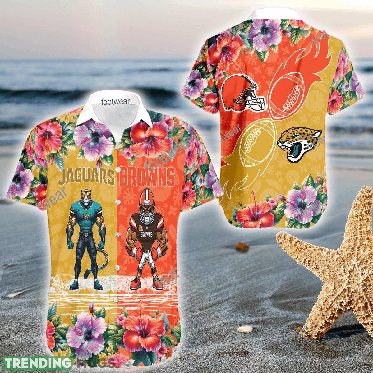 Mascot Jacksonville Jaguars VS Cleveland Browns 3D Hawaiian Shirt Hibiscus For Men Women - Mascot Jacksonville Jaguars VS Cleveland Browns 3D Hawaiian Shirt Hibiscus For Men Women Mascot Jacksonville Jaguars VS Cleveland Browns 3D Hawaiian Shirt Hibiscus For Men Women - Mascot Jacksonville Jaguars VS Cleveland Browns 3D Hawaiian Shirt Hibiscus For Men Women