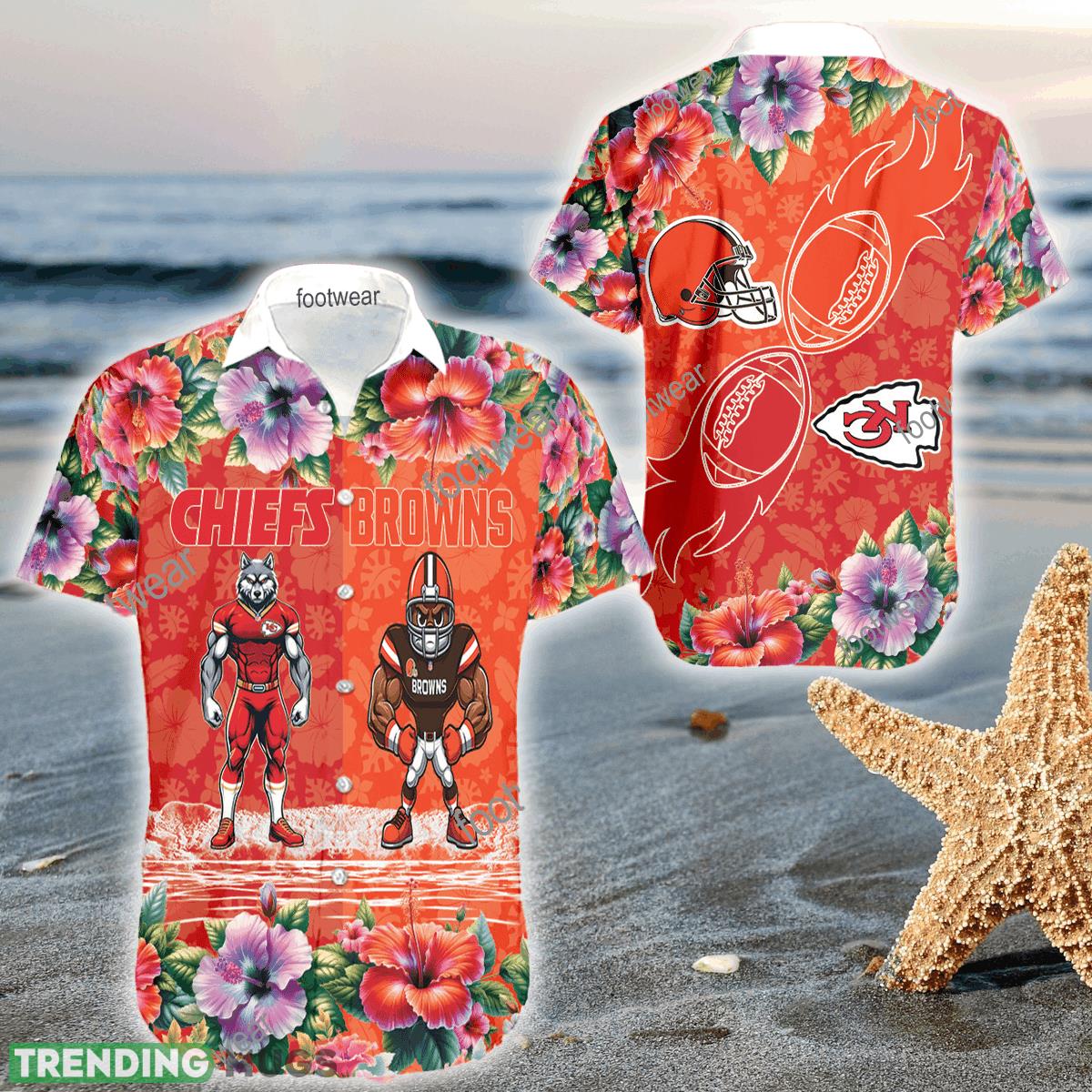 Mascot Kansas City Chiefs VS Cleveland Browns 3D Hawaiian Shirt Hibiscus For Men Women - Mascot Kansas City Chiefs VS Cleveland Browns 3D Hawaiian Shirt Hibiscus For Men Women Mascot Kansas City Chiefs VS Cleveland Browns 3D Hawaiian Shirt Hibiscus For Men Women - Mascot Kansas City Chiefs VS Cleveland Browns 3D Hawaiian Shirt Hibiscus For Men Women