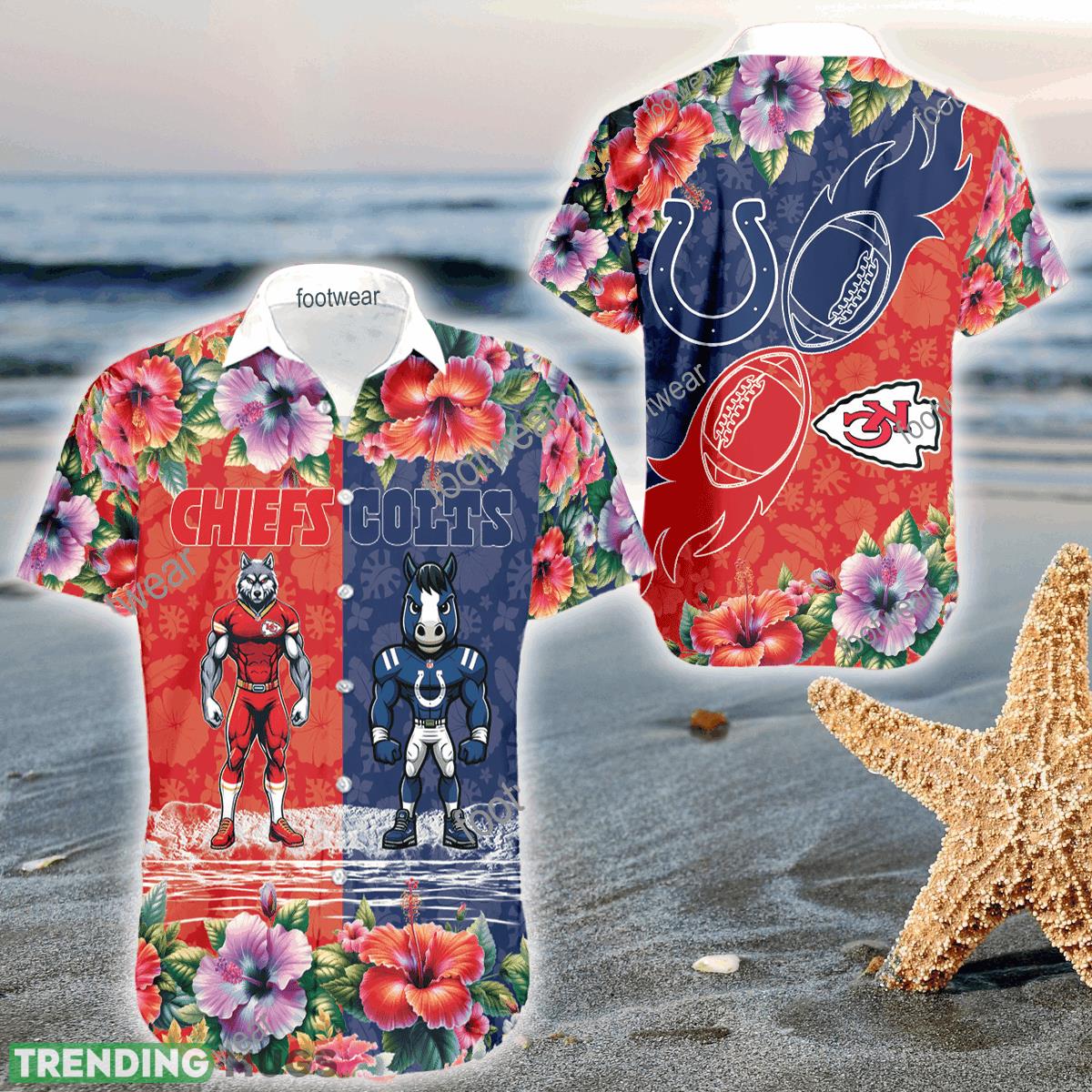 Mascot Kansas City Chiefs VS Indianapolis Colts 3D Hawaiian Shirt Hibiscus For Men Women - Mascot Kansas City Chiefs VS Indianapolis Colts 3D Hawaiian Shirt Hibiscus For Men Women Mascot Kansas City Chiefs VS Indianapolis Colts 3D Hawaiian Shirt Hibiscus For Men Women - Mascot Kansas City Chiefs VS Indianapolis Colts 3D Hawaiian Shirt Hibiscus For Men Women
