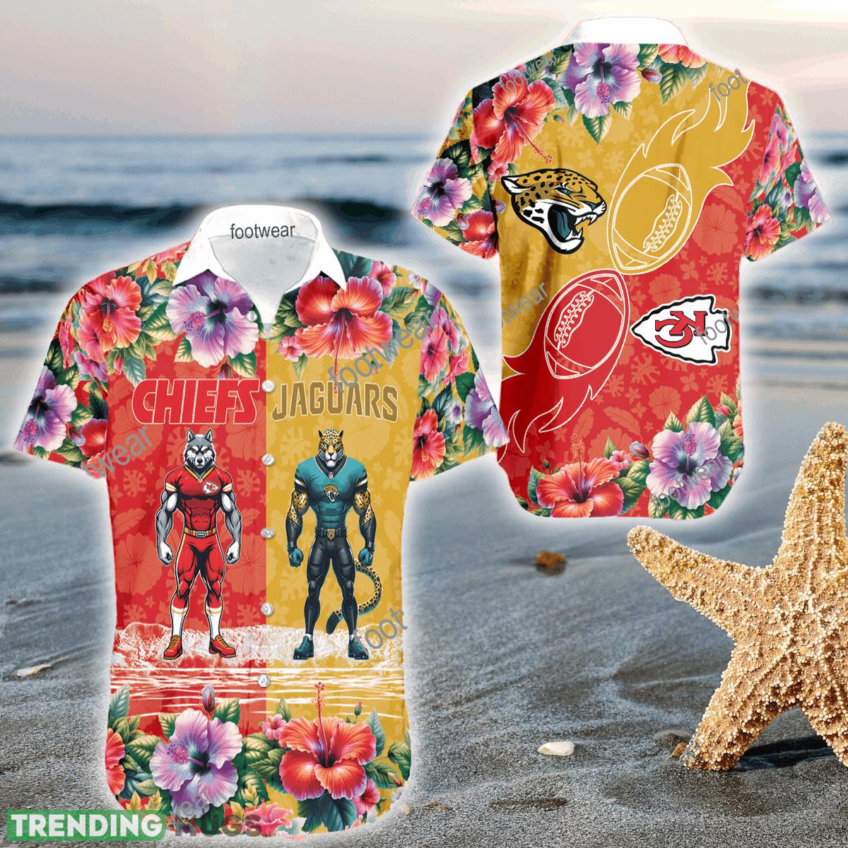 Mascot Kansas City Chiefs VS Jacksonville Jaguars 3D Hawaiian Shirt Hibiscus For Men Women - Mascot Kansas City Chiefs VS Jacksonville Jaguars 3D Hawaiian Shirt Hibiscus For Men Women Mascot Kansas City Chiefs VS Jacksonville Jaguars 3D Hawaiian Shirt Hibiscus For Men Women - Mascot Kansas City Chiefs VS Jacksonville Jaguars 3D Hawaiian Shirt Hibiscus For Men Women