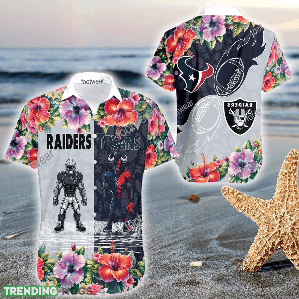 Mascot Las Vegas Raiders VS Houston Texans 3D Hawaiian Shirt Hibiscus For Men Women - Mascot Las Vegas Raiders VS Houston Texans 3D Hawaiian Shirt Hibiscus For Men Women Mascot Las Vegas Raiders VS Houston Texans 3D Hawaiian Shirt Hibiscus For Men Women - Mascot Las Vegas Raiders VS Houston Texans 3D Hawaiian Shirt Hibiscus For Men Women