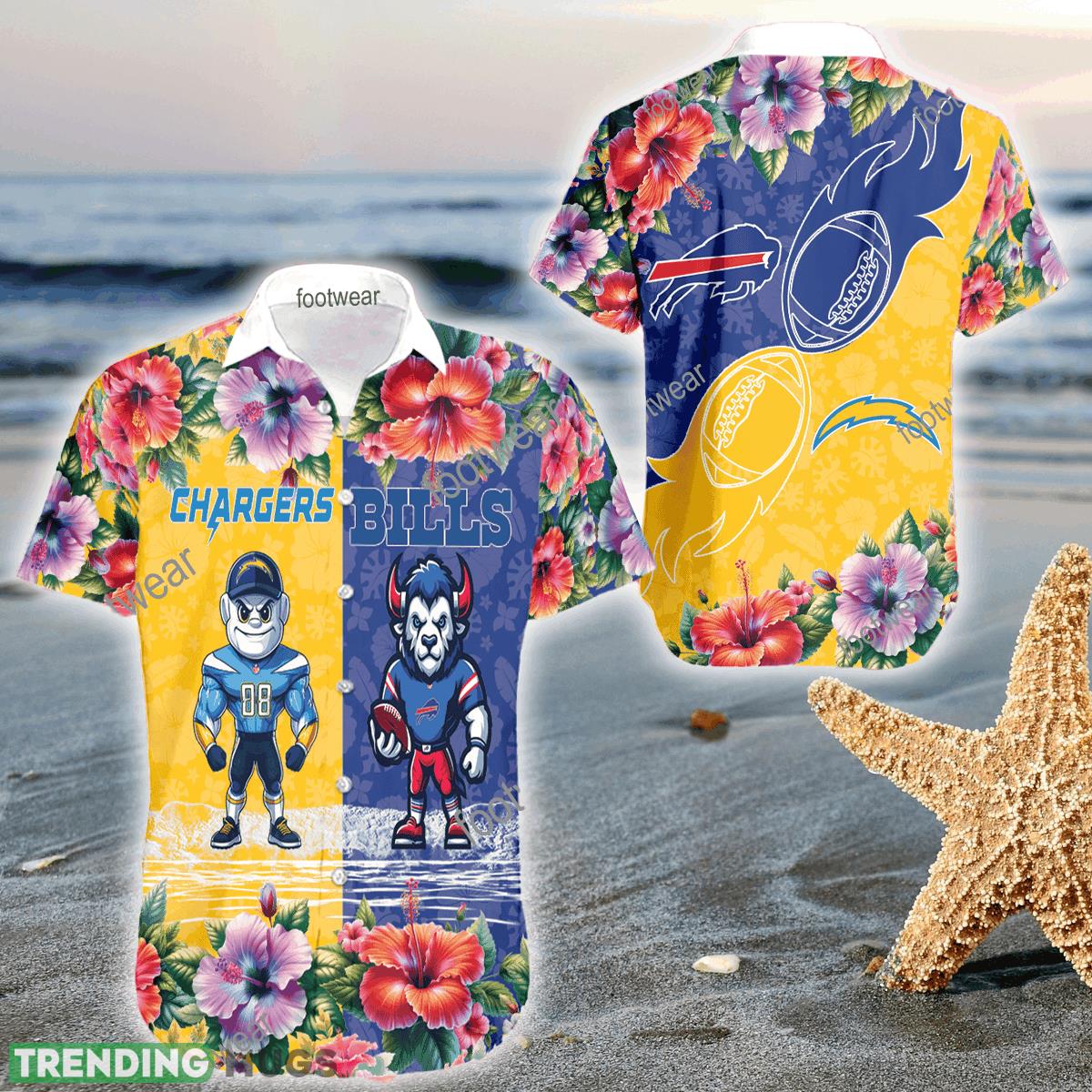 Mascot Los Angeles Chargers VS Buffalo Bills 3D Hawaiian Shirt Hibiscus For Men Women - Mascot Los Angeles Chargers VS Buffalo Bills 3D Hawaiian Shirt Hibiscus For Men Women Mascot Los Angeles Chargers VS Buffalo Bills 3D Hawaiian Shirt Hibiscus For Men Women - Mascot Los Angeles Chargers VS Buffalo Bills 3D Hawaiian Shirt Hibiscus For Men Women