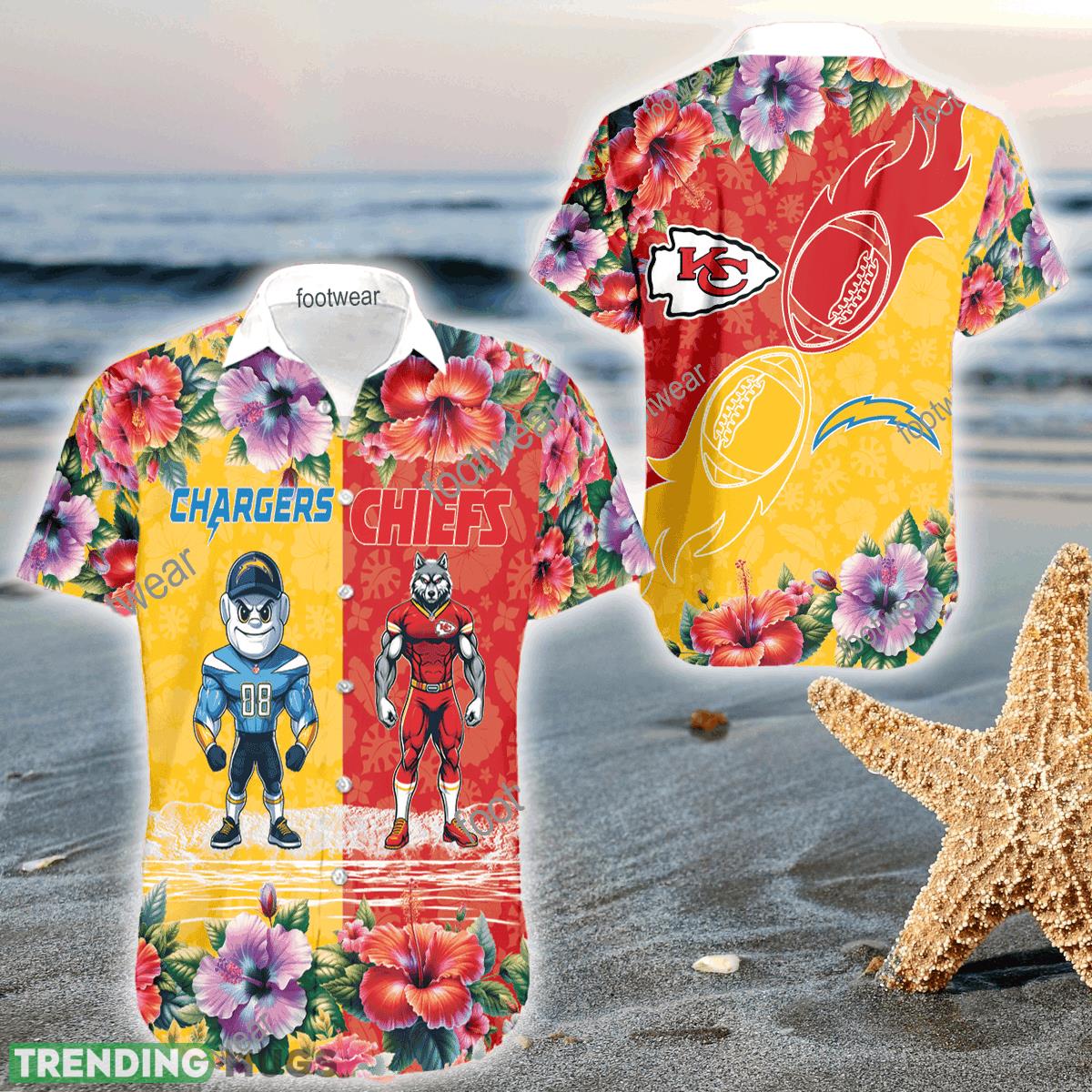 Mascot Los Angeles Chargers VS Kansas City Chiefs 3D Hawaiian Shirt Hibiscus For Men Women - Mascot Los Angeles Chargers VS Kansas City Chiefs 3D Hawaiian Shirt Hibiscus For Men Women Mascot Los Angeles Chargers VS Kansas City Chiefs 3D Hawaiian Shirt Hibiscus For Men Women - Mascot Los Angeles Chargers VS Kansas City Chiefs 3D Hawaiian Shirt Hibiscus For Men Women