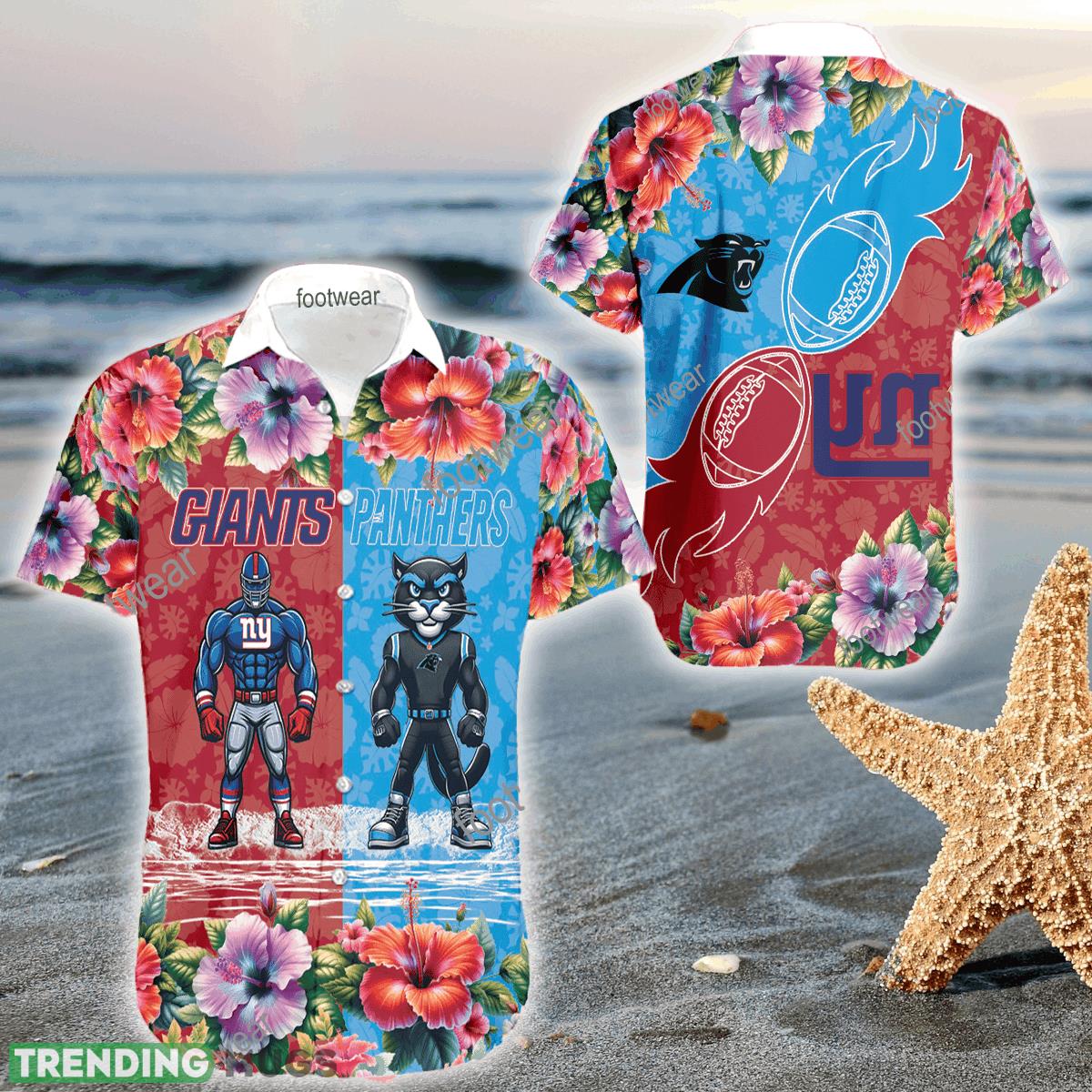 Mascot New York Giants VS Carolina Panthers 3D Hawaiian Shirt Hibiscus For Men Women - Mascot New York Giants VS Carolina Panthers 3D Hawaiian Shirt Hibiscus For Men Women Mascot New York Giants VS Carolina Panthers 3D Hawaiian Shirt Hibiscus For Men Women - Mascot New York Giants VS Carolina Panthers 3D Hawaiian Shirt Hibiscus For Men Women