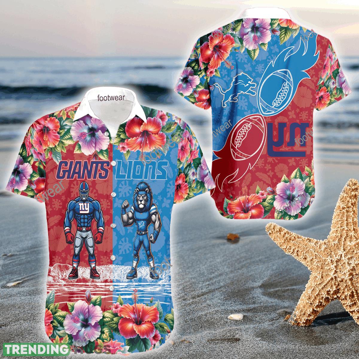 Mascot New York Giants VS Detroit Lions 3D Hawaiian Shirt Hibiscus For Men Women - Mascot New York Giants VS Detroit Lions 3D Hawaiian Shirt Hibiscus For Men Women Mascot New York Giants VS Detroit Lions 3D Hawaiian Shirt Hibiscus For Men Women - Mascot New York Giants VS Detroit Lions 3D Hawaiian Shirt Hibiscus For Men Women