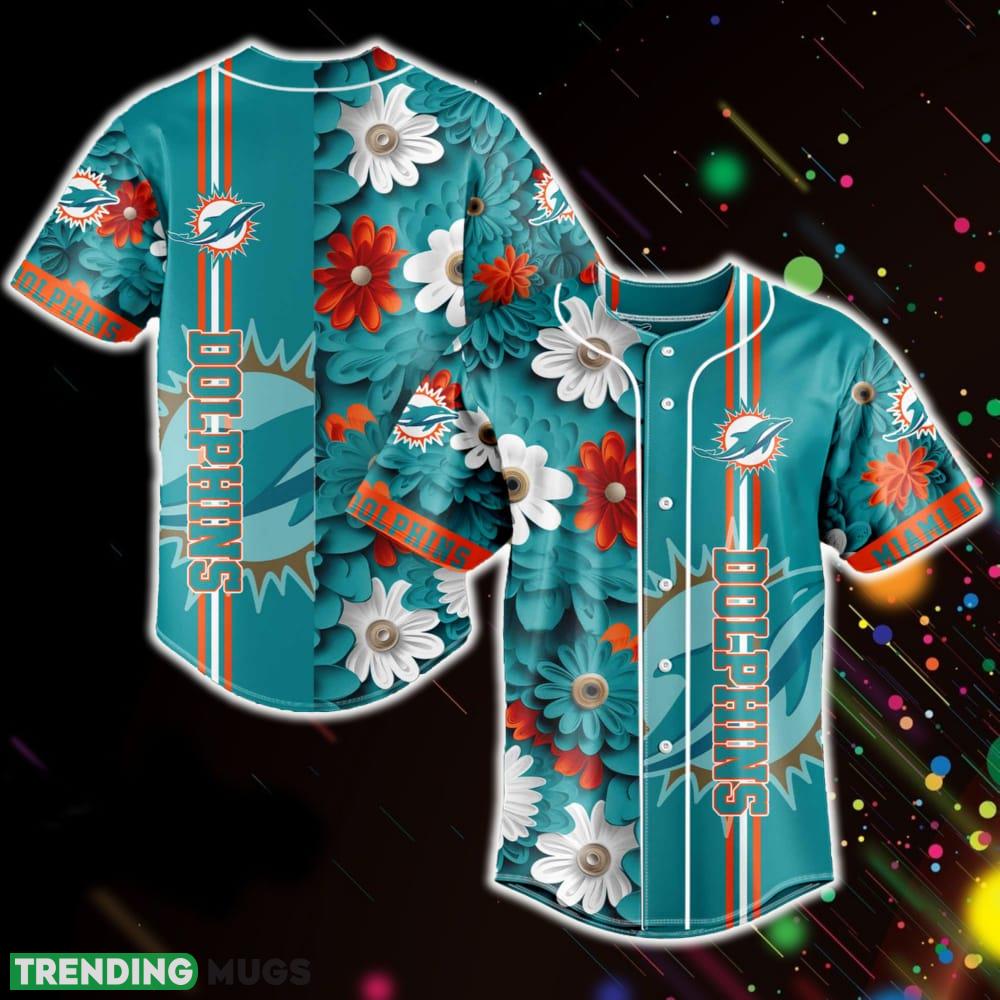 Miami Dolphins NFL Baseball Jersey Shirt Flowers Pattern Gift For Men Women Fans - Miami Dolphins NFL Baseball Jersey Shirt Flowers Pattern Gift For Men Women Fans Miami Dolphins NFL Baseball Jersey Shirt Flowers Pattern Gift For Men Women Fans - Miami Dolphins NFL Baseball Jersey Shirt Flowers Pattern Gift For Men Women Fans