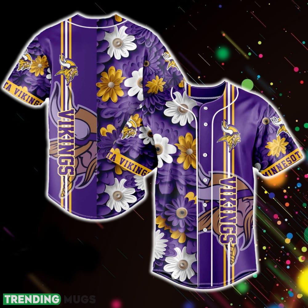 Minnesota Vikings NFL Baseball Jersey Shirt Flowers Pattern Gift For Men Women Fans - Minnesota Vikings NFL Baseball Jersey Shirt Flowers Pattern Gift For Men Women Fans Minnesota Vikings NFL Baseball Jersey Shirt Flowers Pattern Gift For Men Women Fans - Minnesota Vikings NFL Baseball Jersey Shirt Flowers Pattern Gift For Men Women Fans