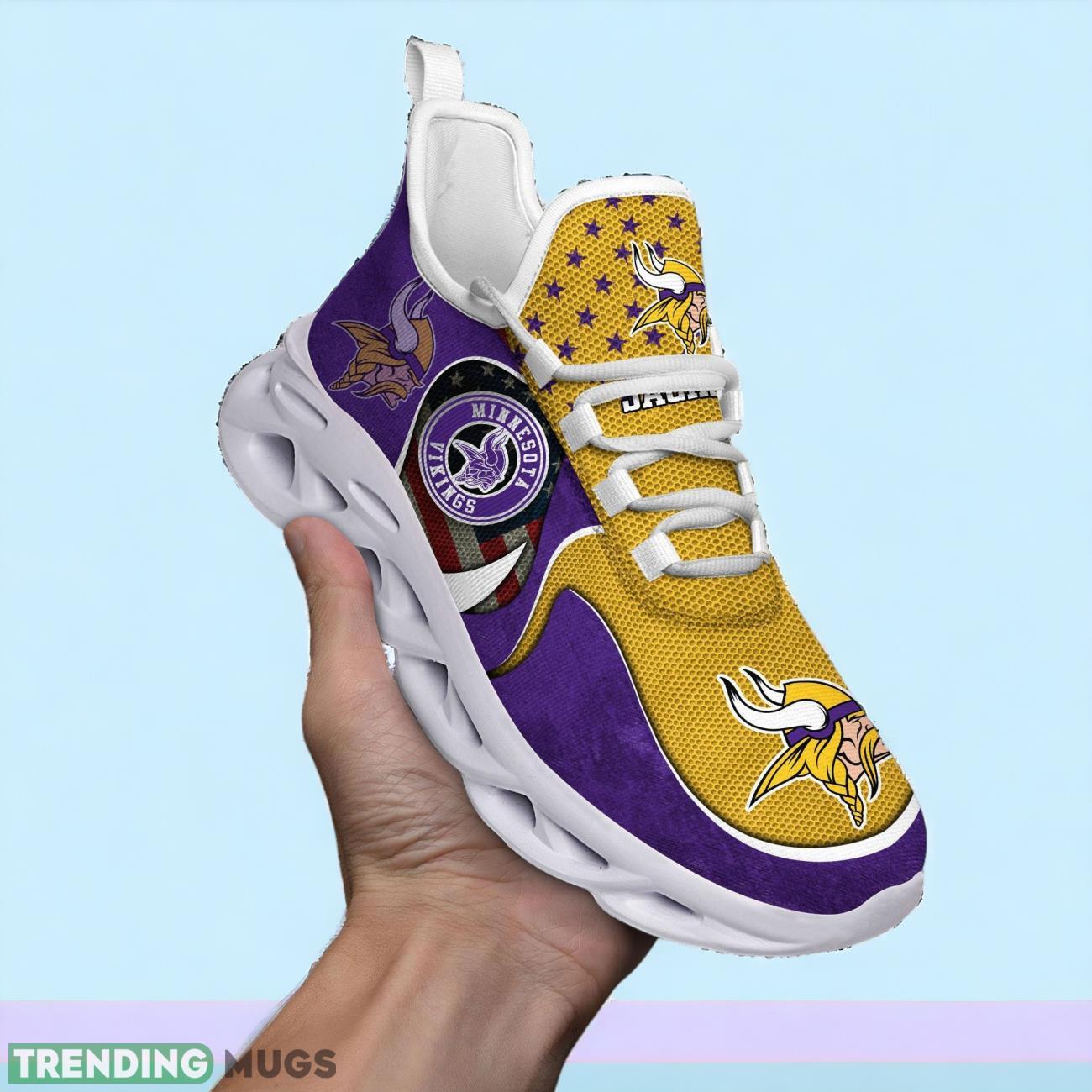 Minnesota Vikings NFL Sports Clunky Custom Name Max Soul Shoes Product Photo 1 Minnesota Vikings NFL Sports Clunky Custom Name Max Soul Shoes Product Photo 1