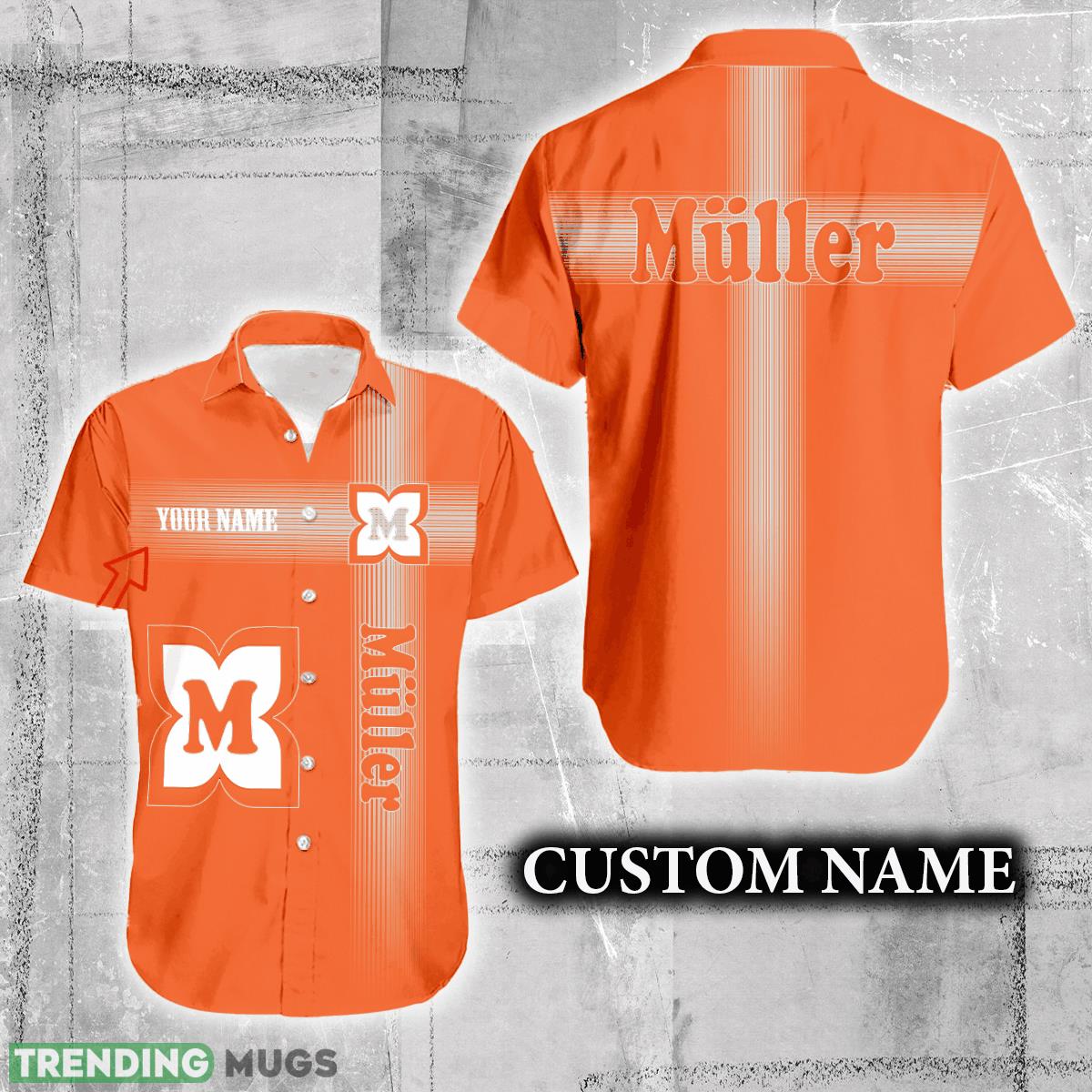 Müller Logo Brand Hawaiian Shirt Custom Name Trending Summer - Müller Logo Brand Hawaiian Shirt Custom Name Trending Summer Müller Logo Brand Hawaiian Shirt Custom Name Trending Summer - Müller Logo Brand Hawaiian Shirt Custom Name Trending Summer