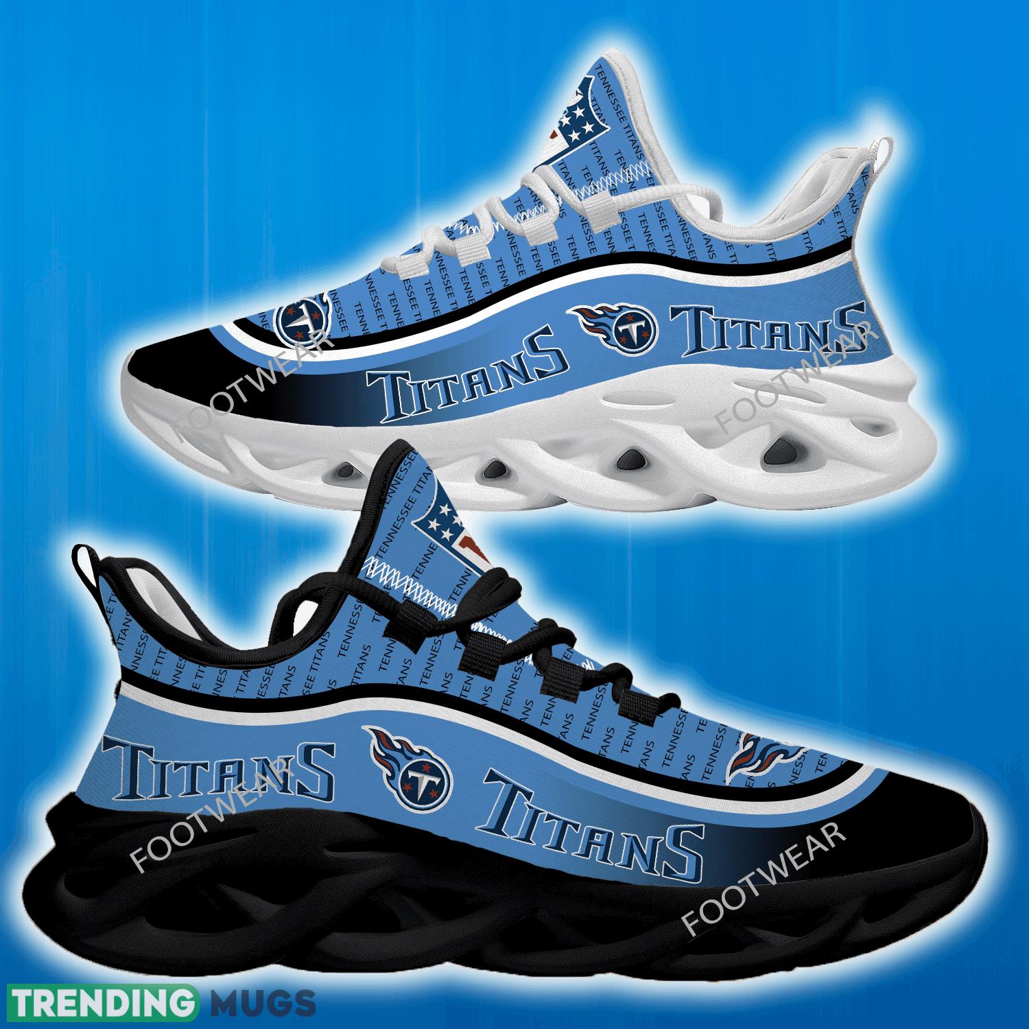 NFL Tennessee Titans Logo New Text Max Soul Shoes For Men Women Running Sneaker - NFL Tennessee Titans Logo New Text Max Soul Shoes For Men Women Running Sneaker