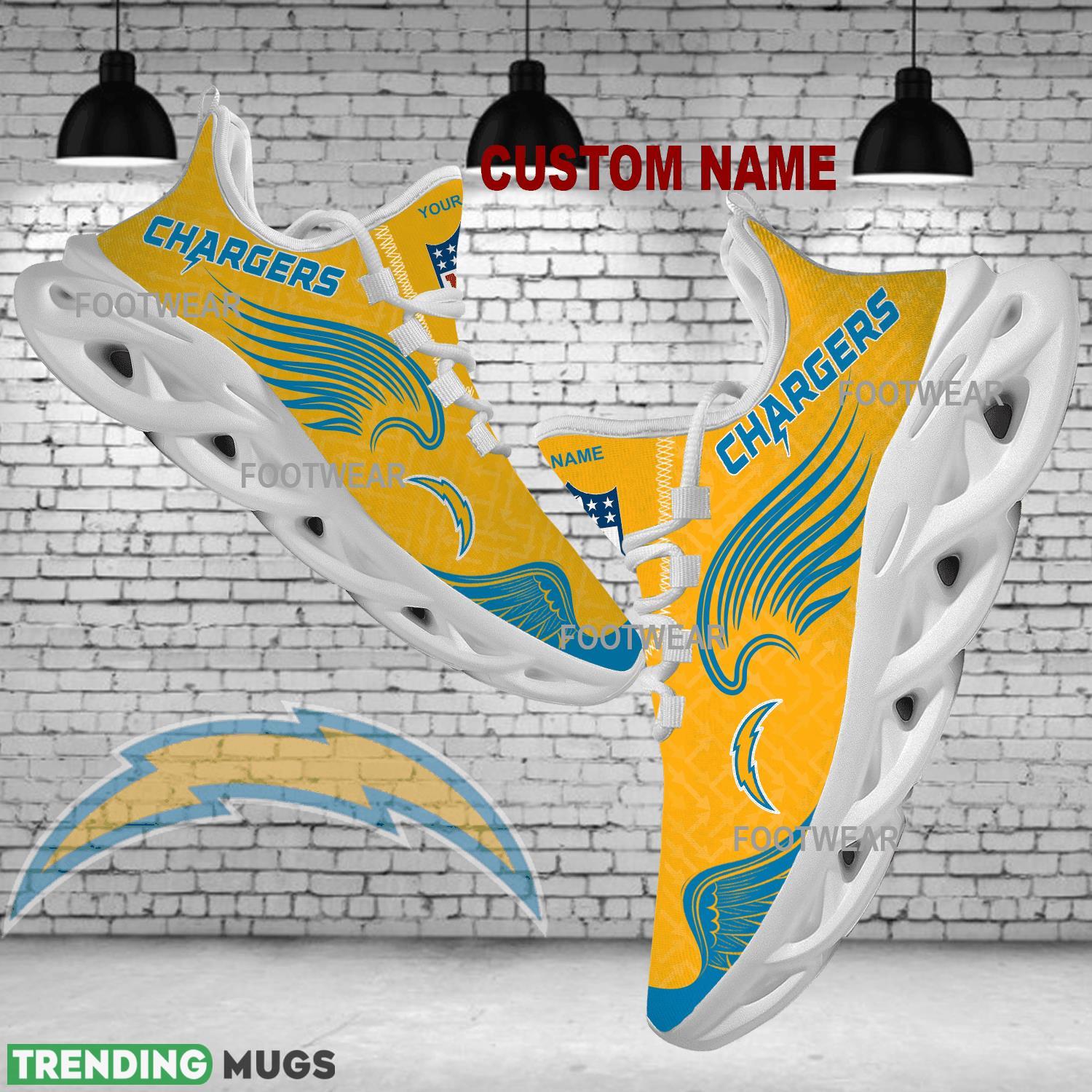 Personalized Los Angeles Chargers New Wings Arrow Pattern Max Soul Shoes Sport Sneaker Identifier - NFL Los Angeles Chargers New Wings Arrow Pattern Max Soul Shoes Photo 1 Personalized Los Angeles Chargers New Wings Arrow Pattern Max Soul Shoes Sport Sneaker Identifier - NFL Los Angeles Chargers New Wings Arrow Pattern Max Soul Shoes Photo 1