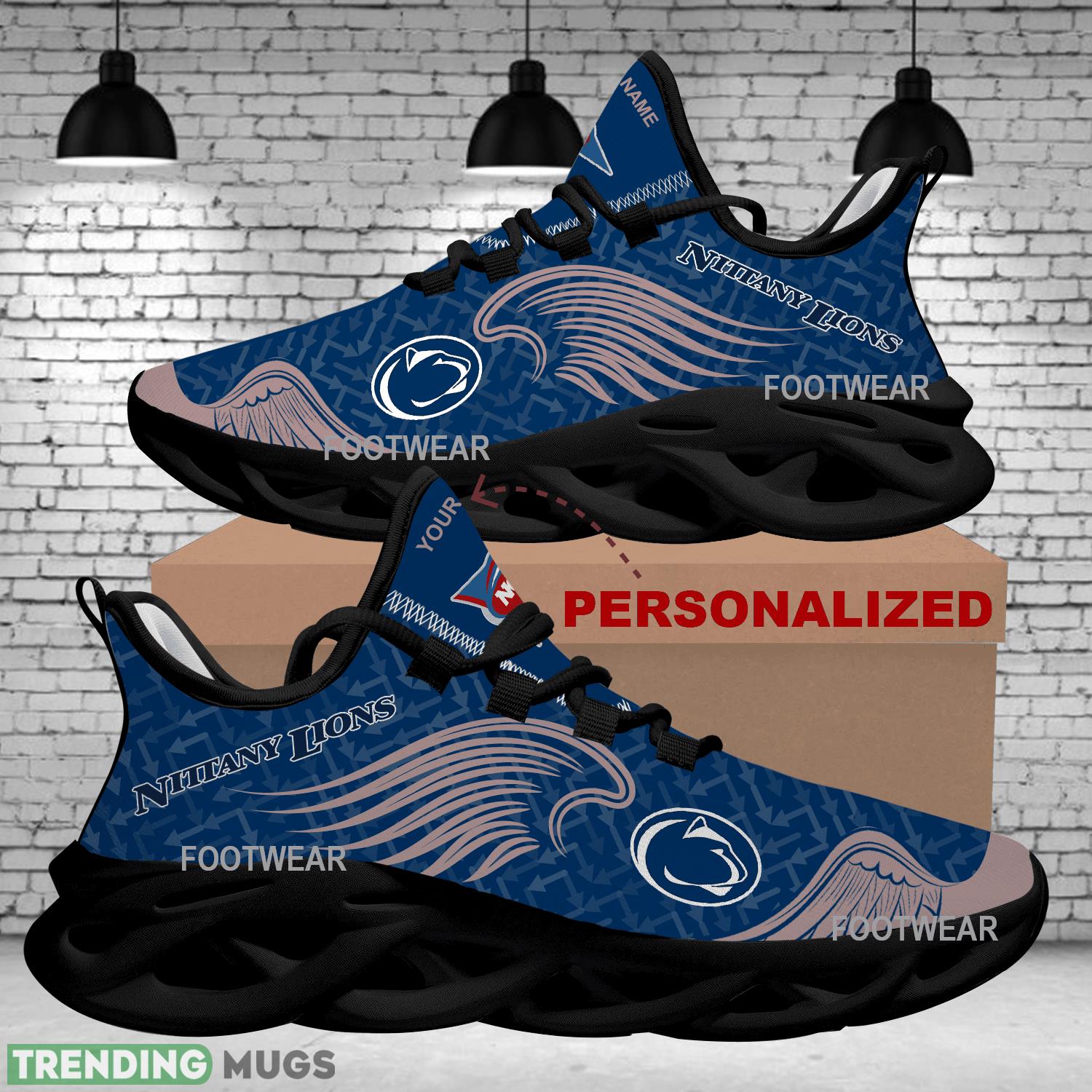 Personalized Penn State Nittany Lions New Wings Arrow Pattern Max Soul Shoes Chunky Sneaker Evoke Max Soul Personalized Penn State Nittany Lions New Wings Arrow Pattern Max Soul Shoes Chunky Sneaker Evoke Max Soul