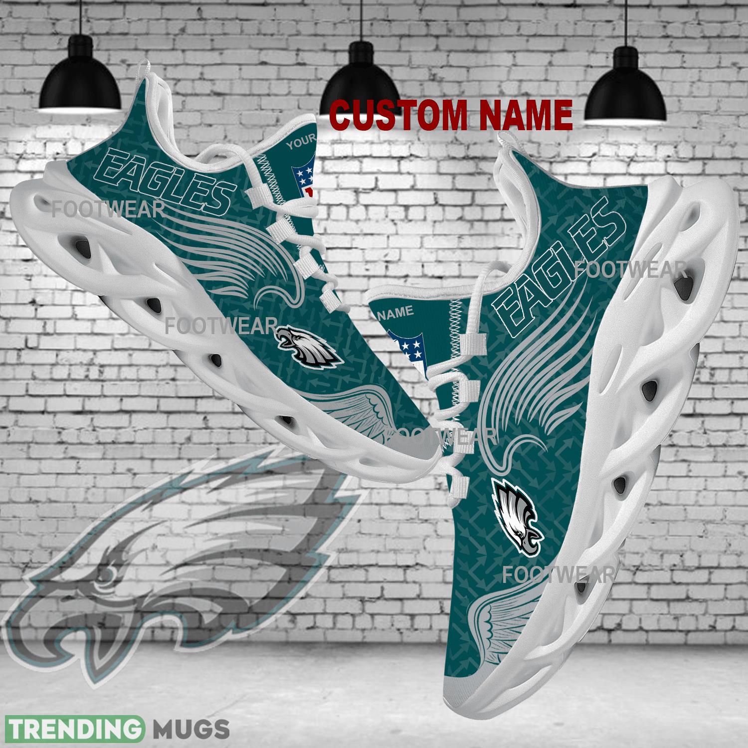 Personalized Philadelphia Eagles New Wings Arrow Pattern Max Soul Shoes Running Sneaker Motif - NFL Philadelphia Eagles New Wings Arrow Pattern Max Soul Shoes Photo 1 Personalized Philadelphia Eagles New Wings Arrow Pattern Max Soul Shoes Running Sneaker Motif - NFL Philadelphia Eagles New Wings Arrow Pattern Max Soul Shoes Photo 1