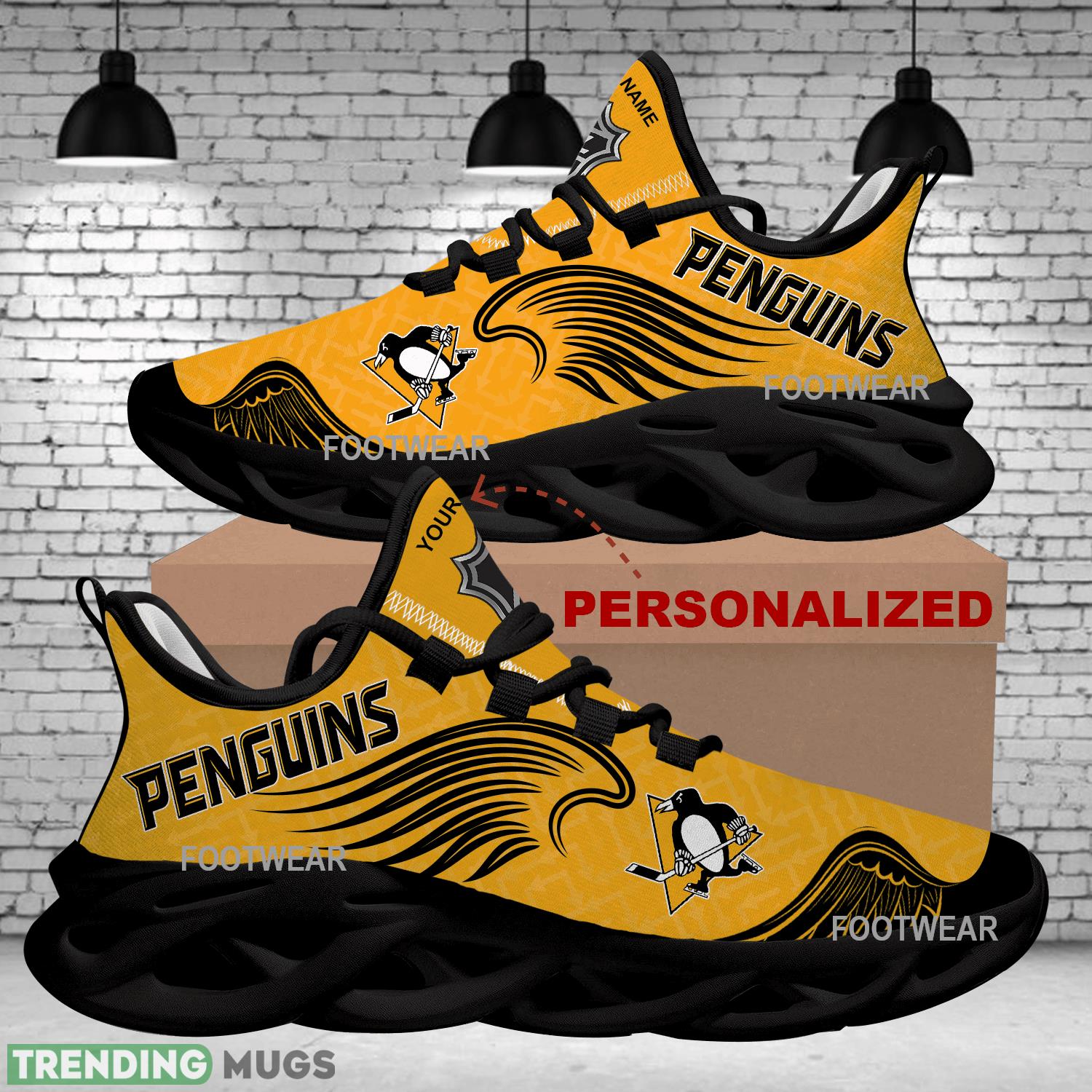 Personalized Pittsburgh Penguins New Wings Arrow Pattern Max Soul Shoes Chunky Sneaker Empower Max Soul Personalized Pittsburgh Penguins New Wings Arrow Pattern Max Soul Shoes Chunky Sneaker Empower Max Soul