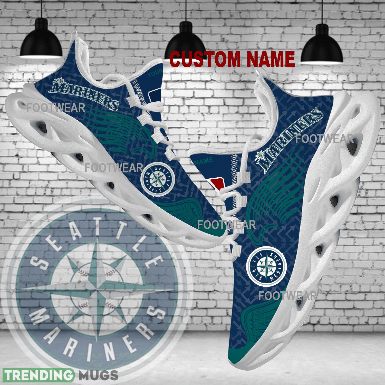 Personalized Seattle Mariners New Wings Arrow Pattern Max Soul Shoes Running Sneaker Recognizable - MLB Seattle Mariners New Wings Arrow Pattern Max Soul Shoes Photo 1 Personalized Seattle Mariners New Wings Arrow Pattern Max Soul Shoes Running Sneaker Recognizable - MLB Seattle Mariners New Wings Arrow Pattern Max Soul Shoes Photo 1