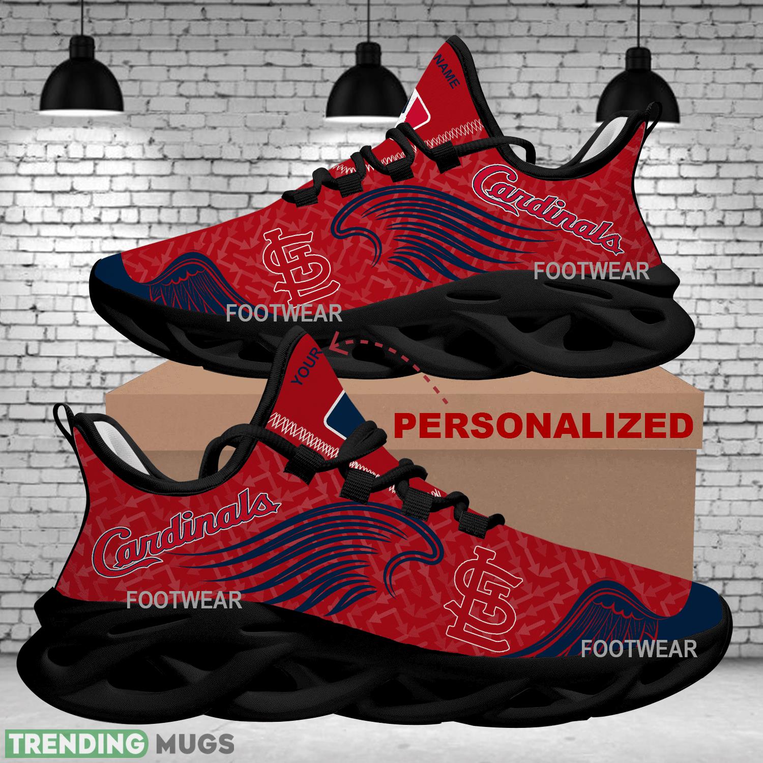 Personalized St. Louis Cardinals New Wings Arrow Pattern Max Soul Shoes Sport Sneaker Symbol Max Soul Personalized St. Louis Cardinals New Wings Arrow Pattern Max Soul Shoes Sport Sneaker Symbol Max Soul