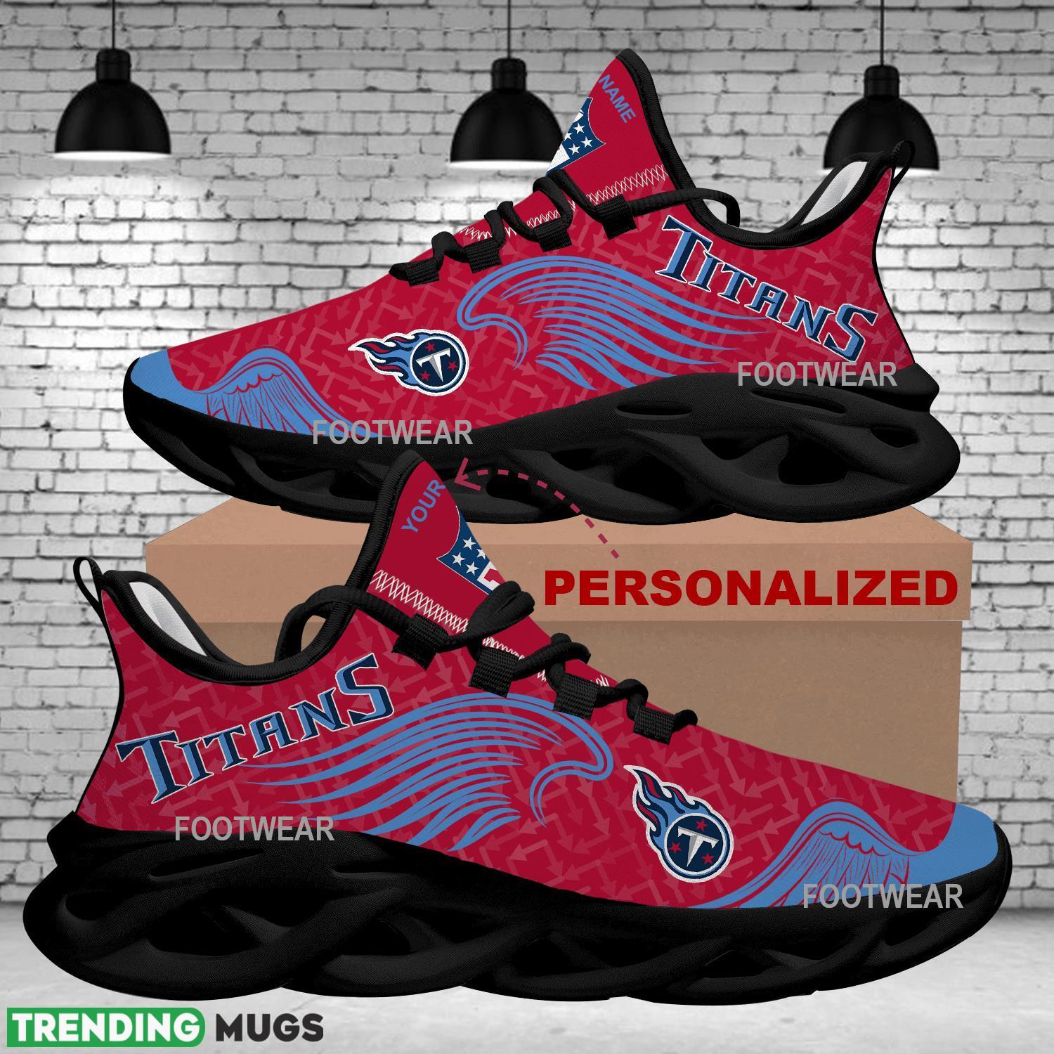 Personalized Tennessee Titans New Wings Arrow Pattern Max Soul Shoes Chunky Sneaker Graphic Max Soul Personalized Tennessee Titans New Wings Arrow Pattern Max Soul Shoes Chunky Sneaker Graphic Max Soul