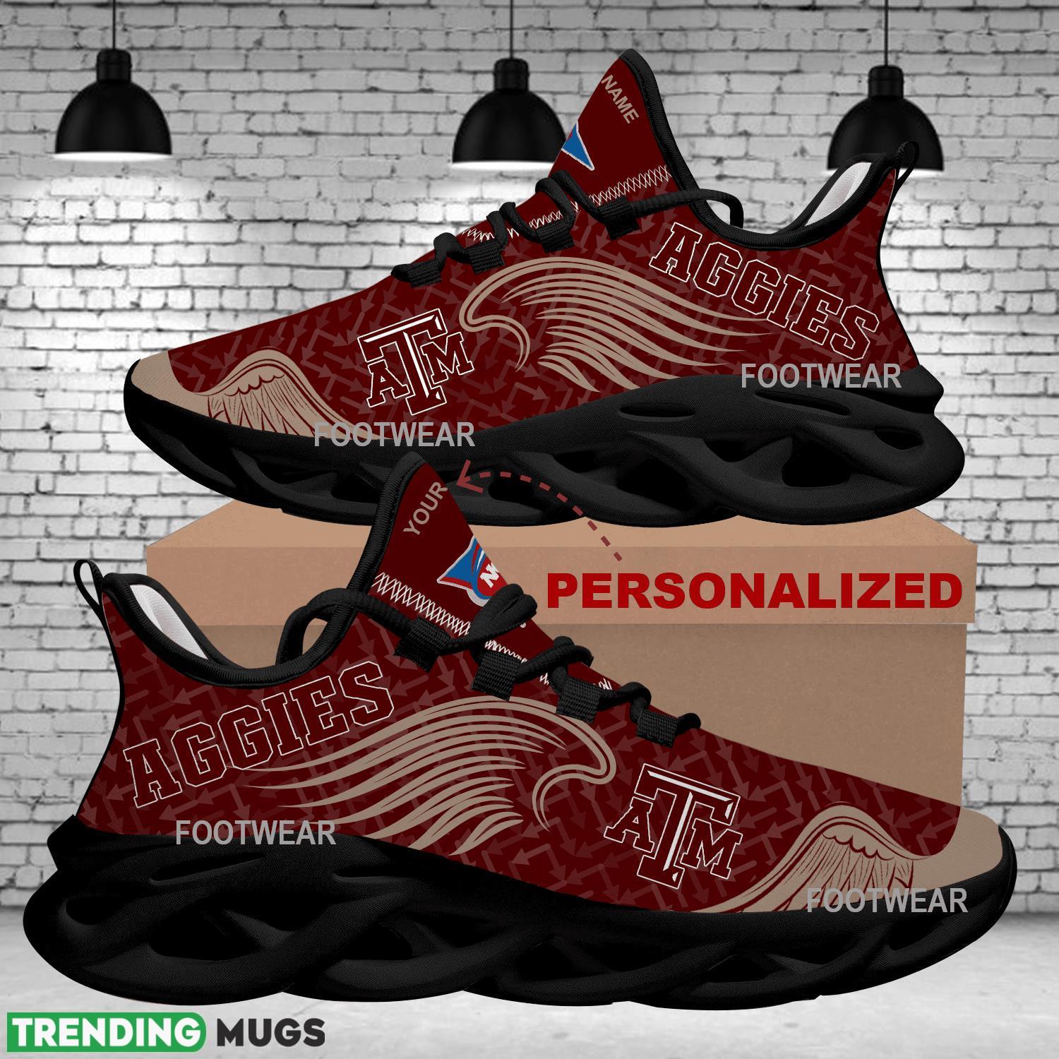 Personalized Texas A&M Aggies New Wings Arrow Pattern Max Soul Shoes Chunky Sneaker Fusion Max Soul Personalized Texas A&M Aggies New Wings Arrow Pattern Max Soul Shoes Chunky Sneaker Fusion Max Soul