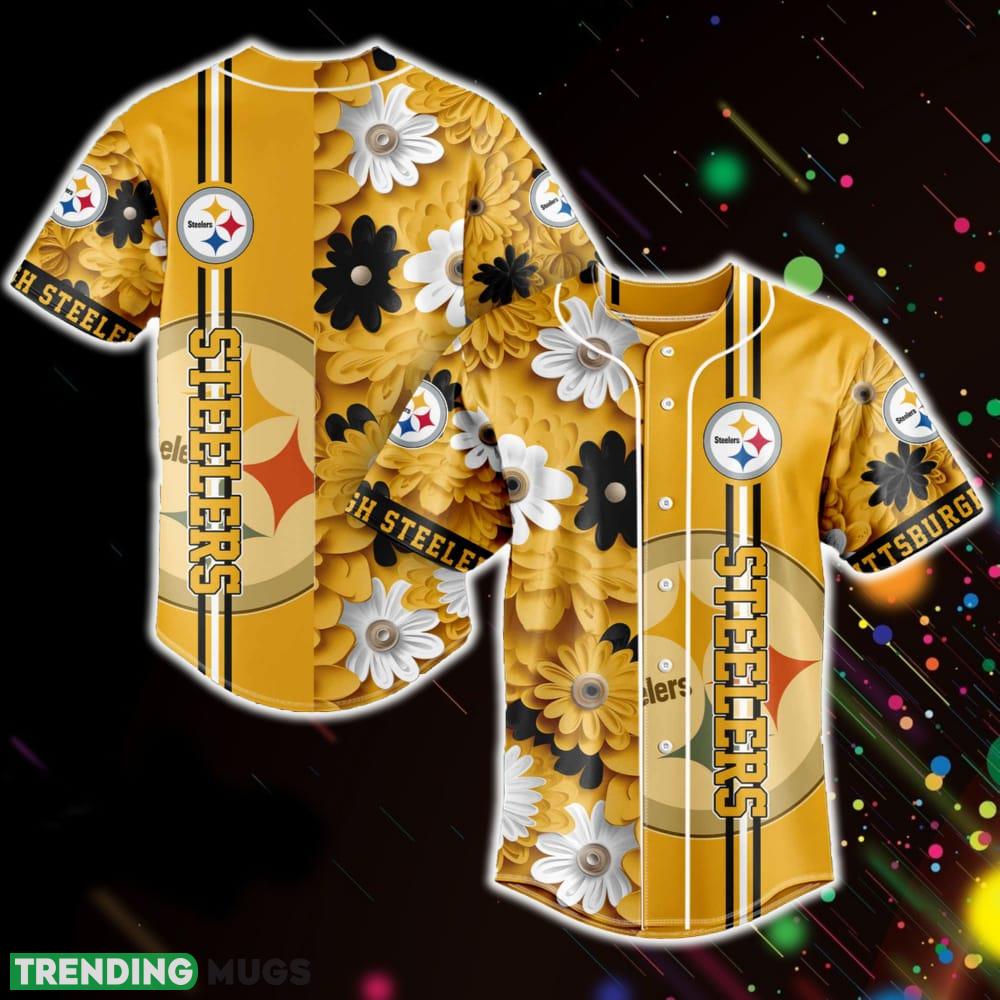 Pittsburgh Steelers NFL Baseball Jersey Shirt Flowers Pattern Gift For Men Women Fans - Pittsburgh Steelers NFL Baseball Jersey Shirt Flowers Pattern Gift For Men Women Fans Pittsburgh Steelers NFL Baseball Jersey Shirt Flowers Pattern Gift For Men Women Fans - Pittsburgh Steelers NFL Baseball Jersey Shirt Flowers Pattern Gift For Men Women Fans