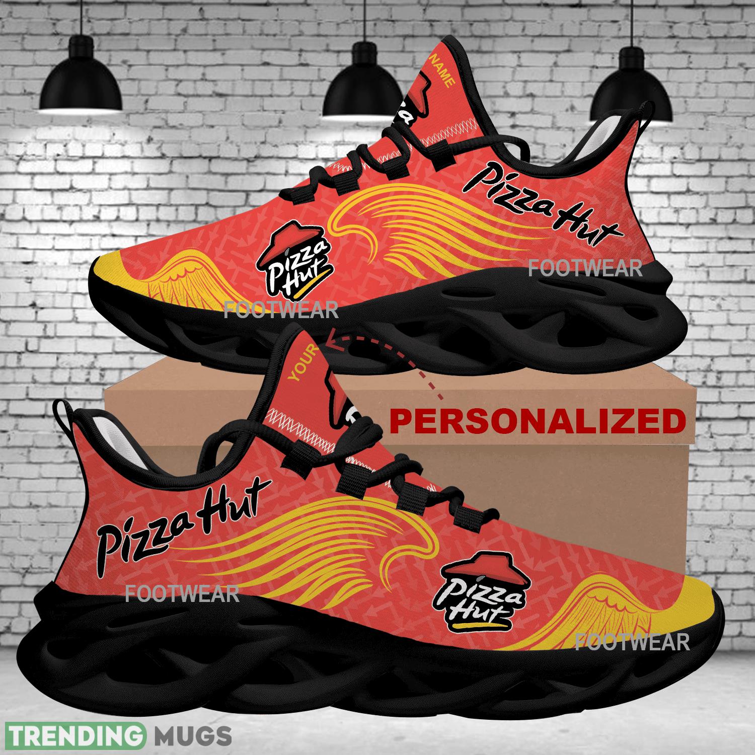 Pizza Hut Brand Logo Wings Pattern Max Soul Shoes Personalized Streetstyle Chunky Sneaker Max Soul Pizza Hut Brand Logo Wings Pattern Max Soul Shoes Personalized Streetstyle Chunky Sneaker Max Soul