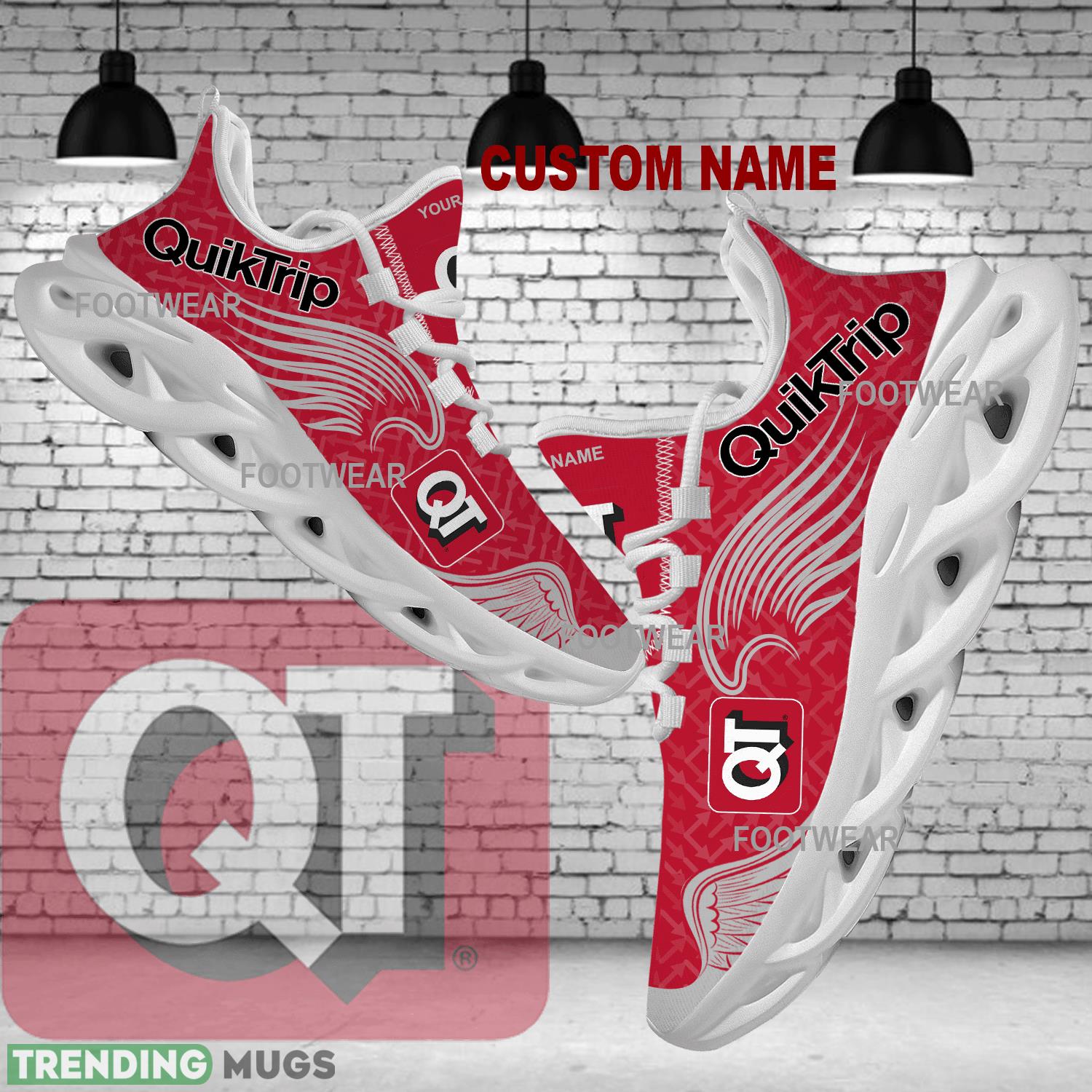 Quiktrip Brand Logo Wings Pattern Max Soul Shoes Personalized Showcase Sport Sneaker - quiktrip Brand Logo New Wings Pattern Max Soul Shoes Custom Name Photo 1 Quiktrip Brand Logo Wings Pattern Max Soul Shoes Personalized Showcase Sport Sneaker - quiktrip Brand Logo New Wings Pattern Max Soul Shoes Custom Name Photo 1
