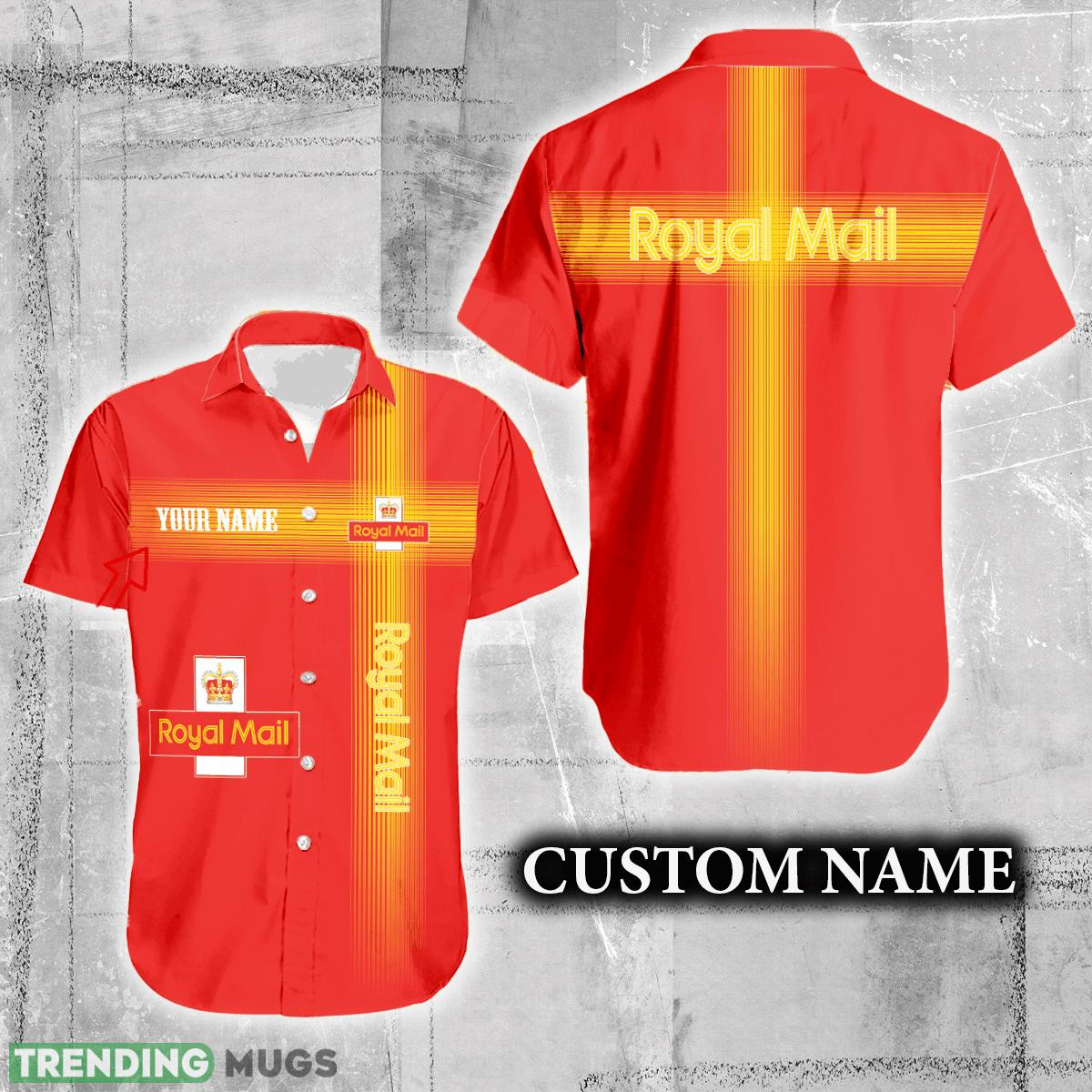 Royal Mail Logo Brand Hawaiian Shirt Custom Name Trending Summer - Royal Mail Logo Brand Hawaiian Shirt Custom Name Trending Summer