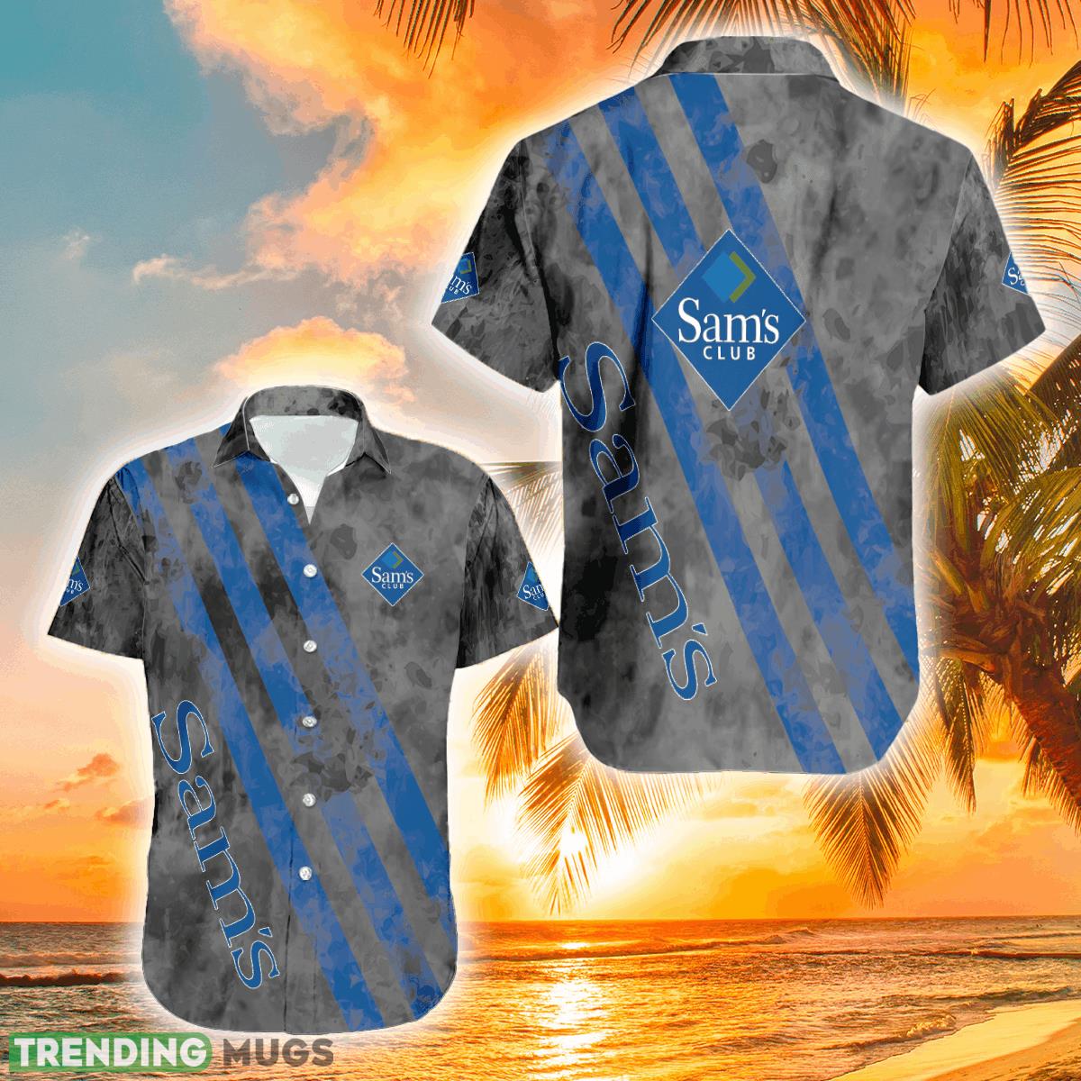 Sam’s Club Stripes Pattern Famous Logo Aloha Hawaiian Shirt For Summer - Sam’s Club Stripes Pattern Famous Logo Aloha Hawaiian Shirt For Summer