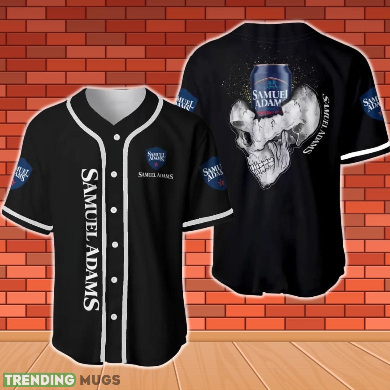 Samuel Adams Skull Halloween Baseball Jersey Product Photo 1 Samuel Adams Skull Halloween Baseball Jersey Product Photo 1